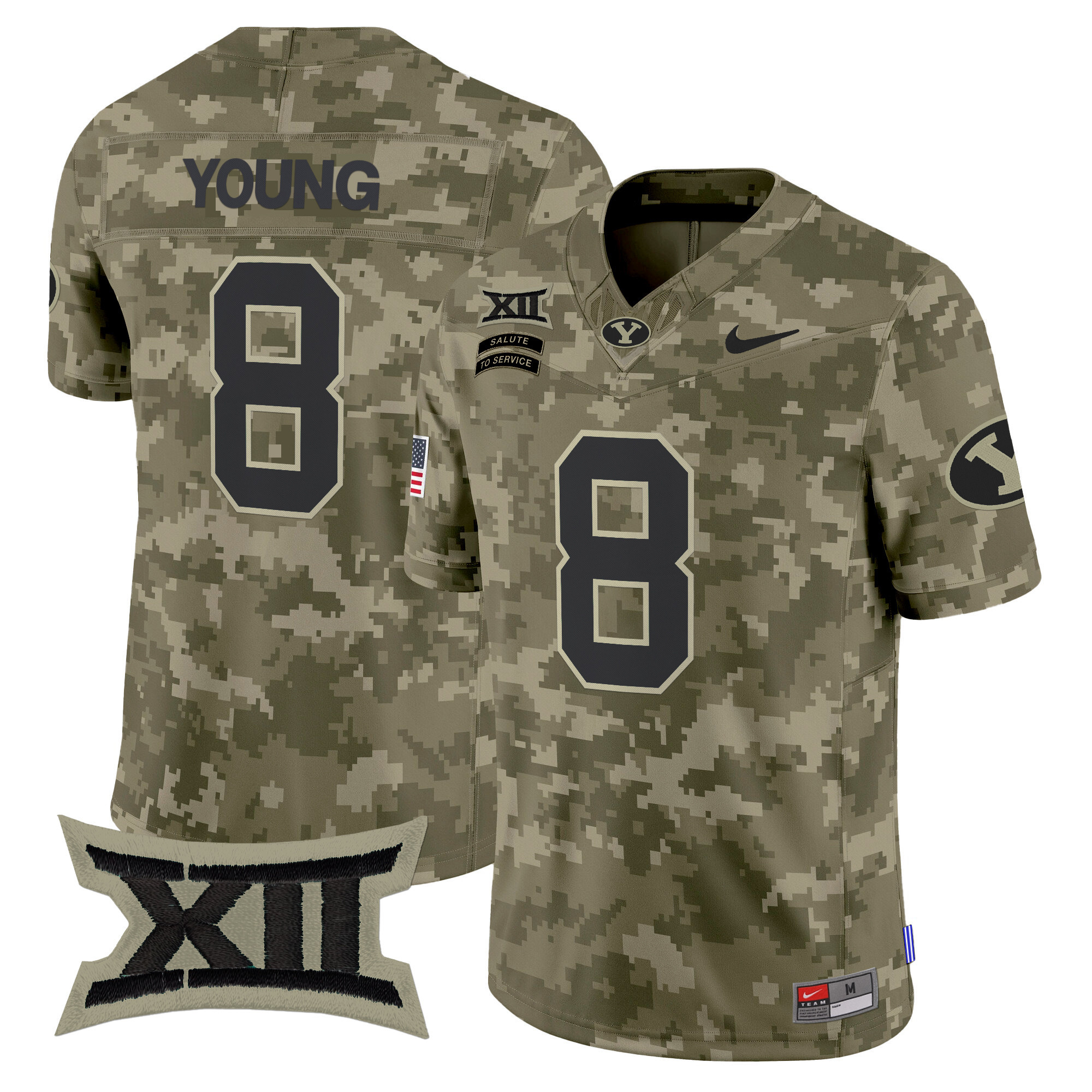 Men's BYU Cougars 2024 Salute to Service Vapor Limited Jersey - All Stitched