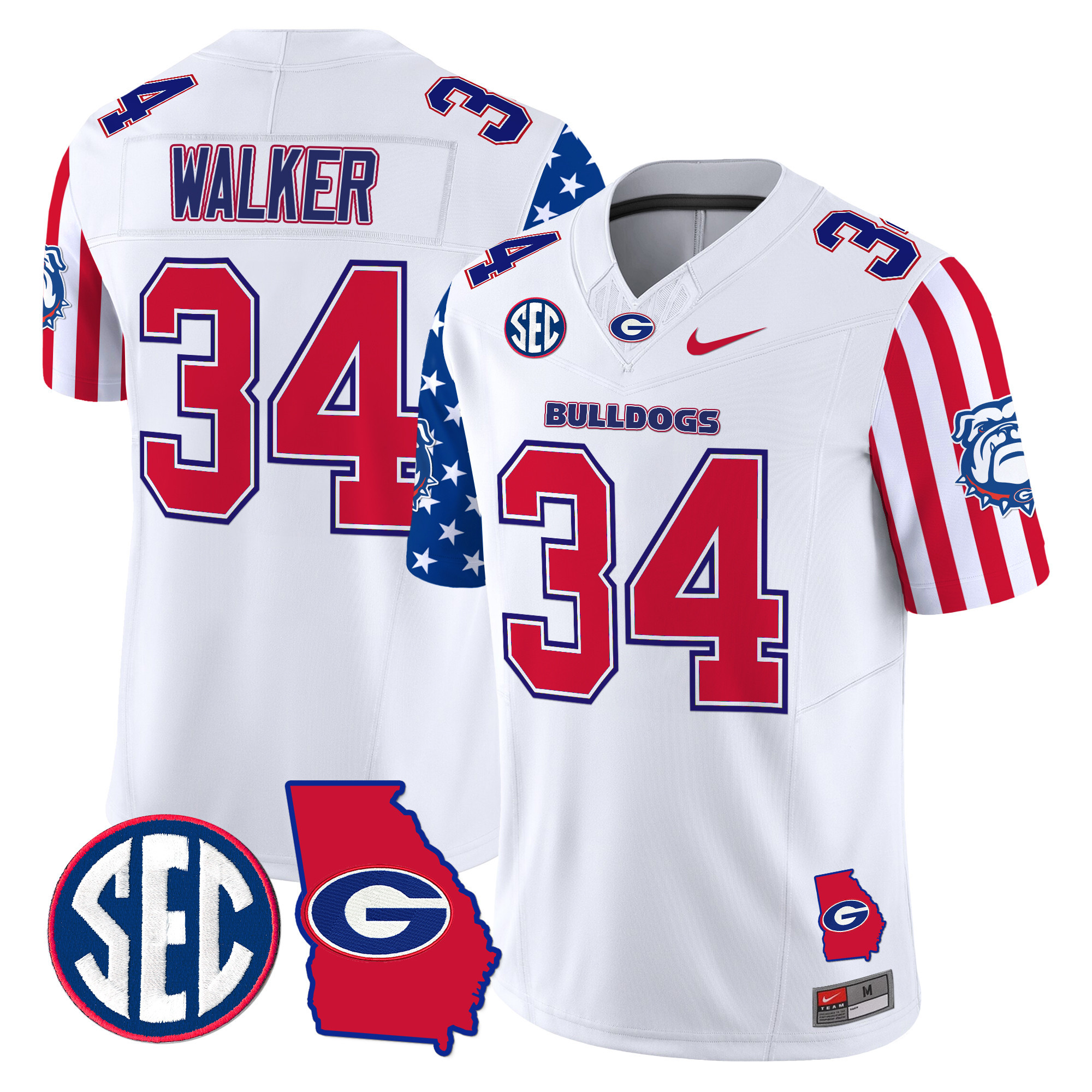 Men's Georgia Bulldogs American Style Vapor Limited Jersey - All Stitched