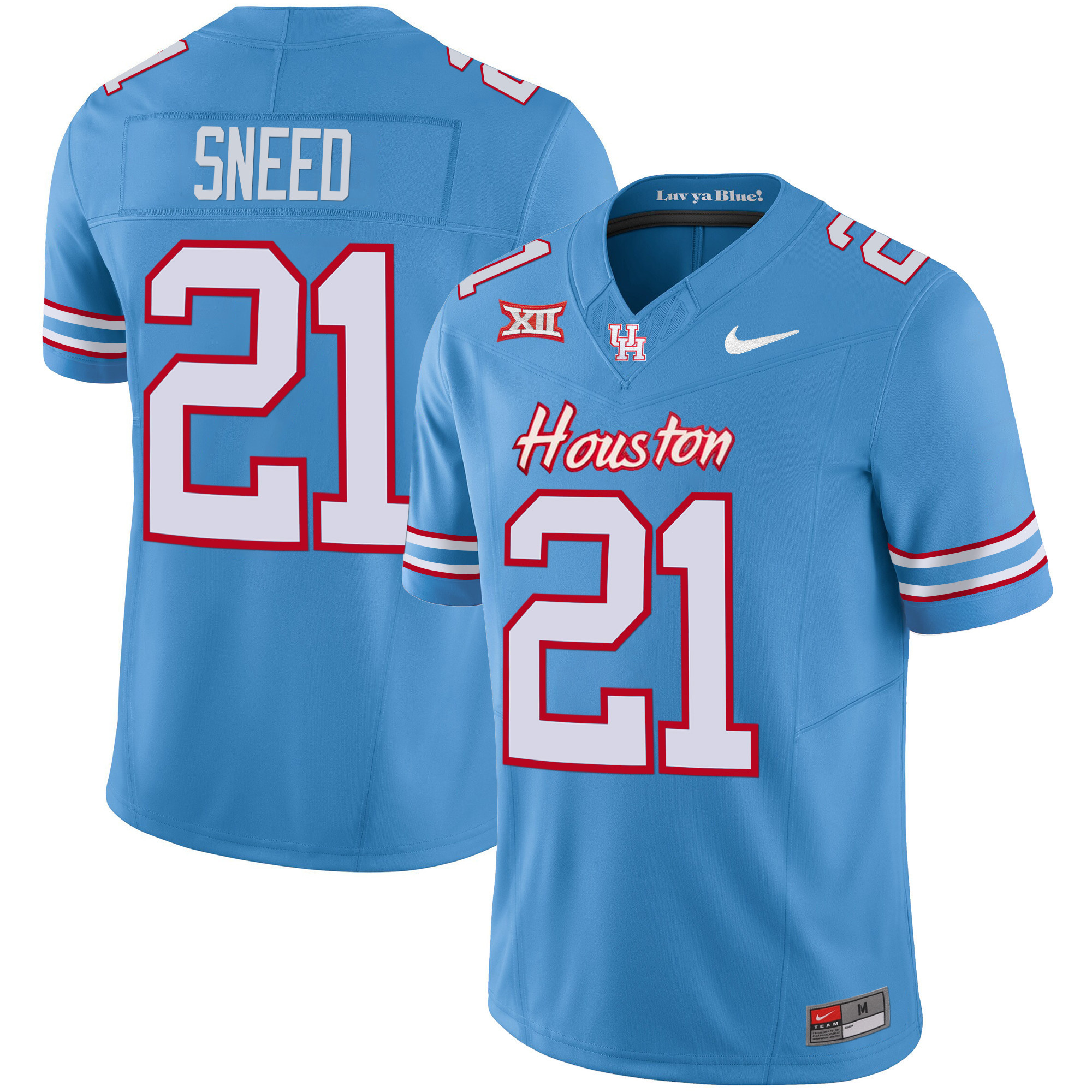 Men's Houston Cougars 2024 Oilers Inspired Vapor Limited Jersey V3 - All Stitched
