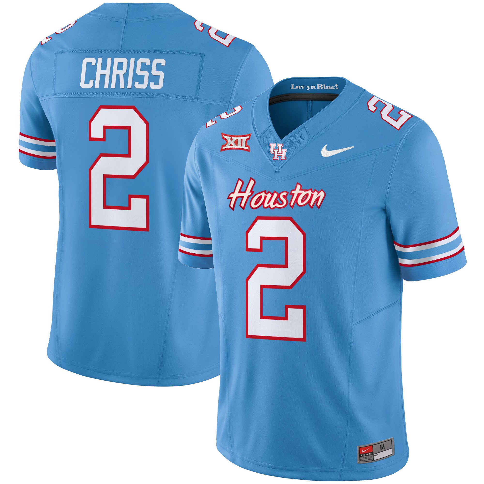Men's Houston Cougars 2024 Oilers Inspired Vapor Limited Jersey V3 - All Stitched