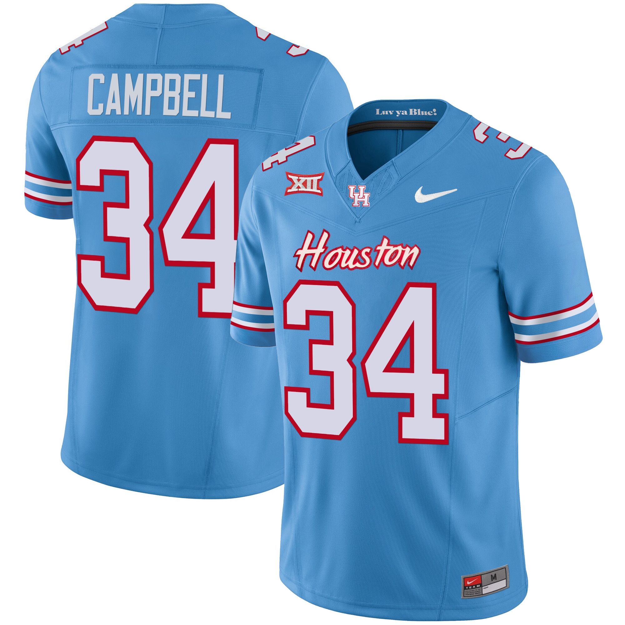 Men's Houston Cougars 2024 Oilers Inspired Vapor Limited Jersey V3 - All Stitched