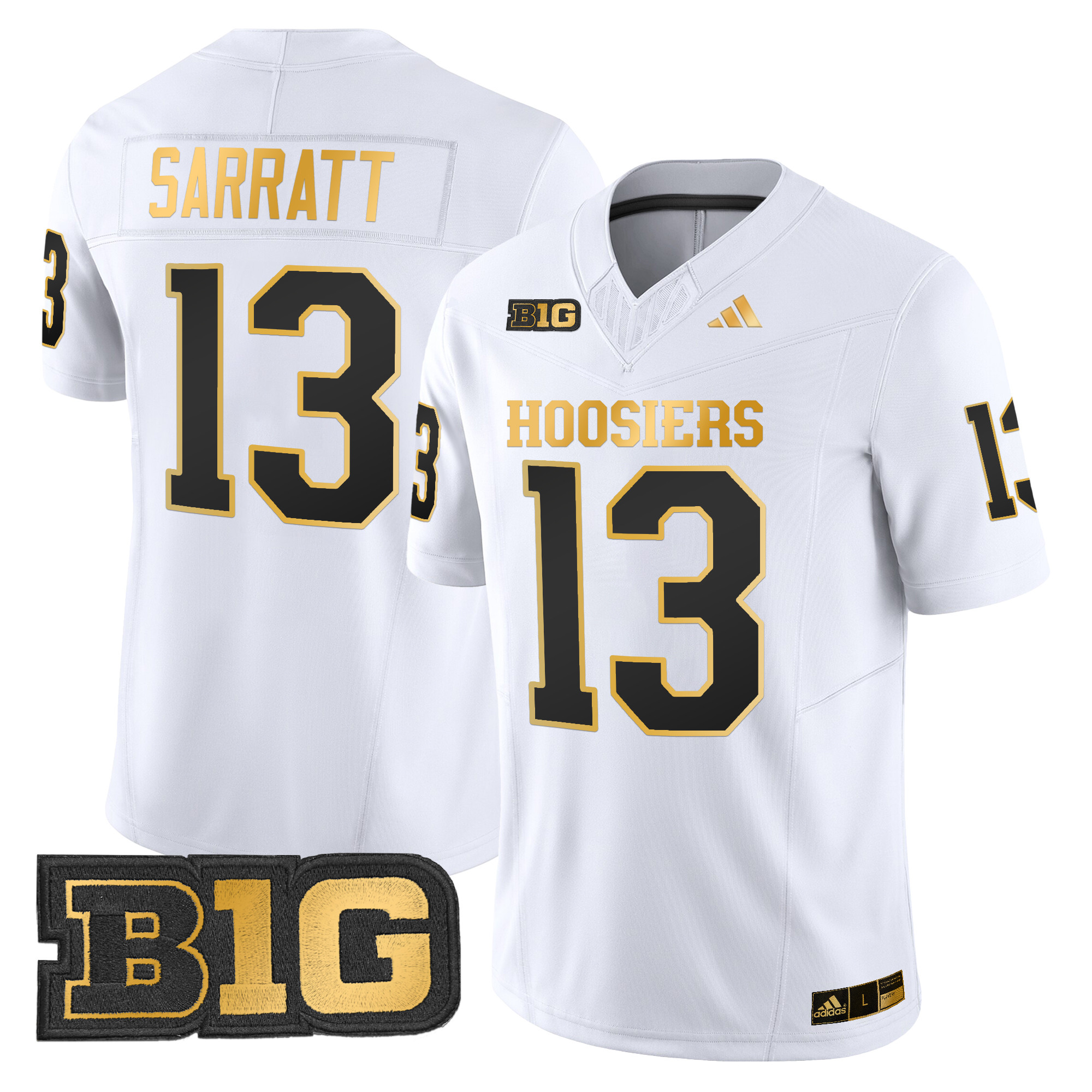 Men's Indiana Hoosiers 2024 Gold Vapor Limited Jersey - All Stitched