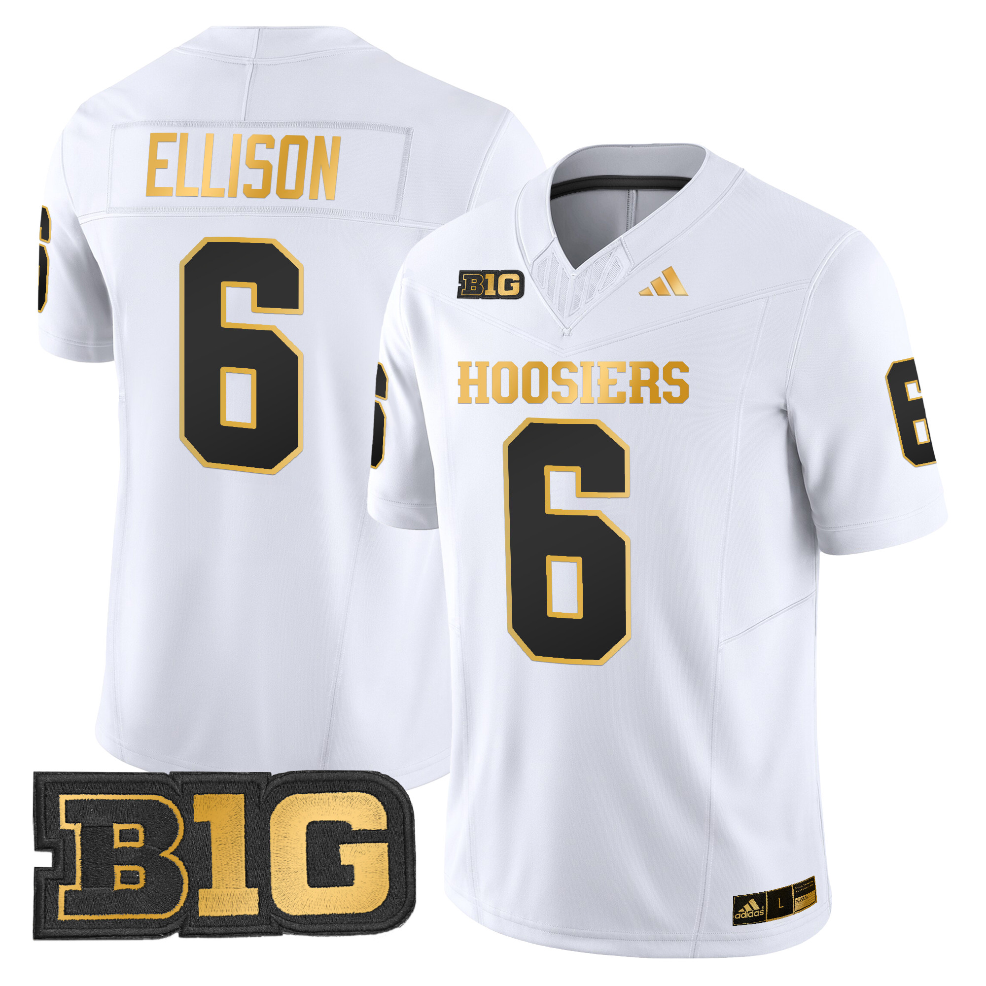 Men's Indiana Hoosiers 2024 Gold Vapor Limited Jersey - All Stitched