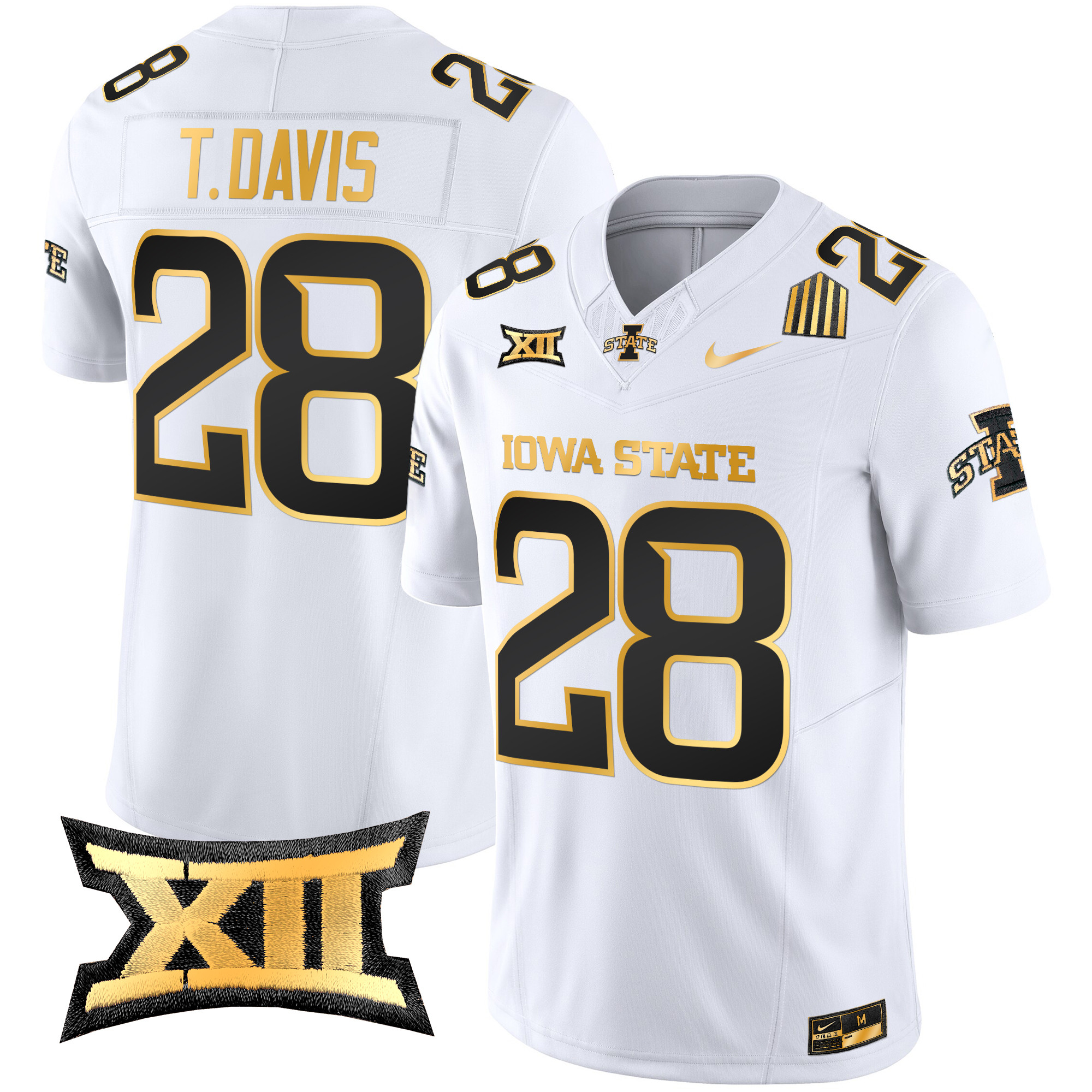 Men's Iowa State Cyclones 2024 Gold Vapor Limited Jersey - All Stitched
