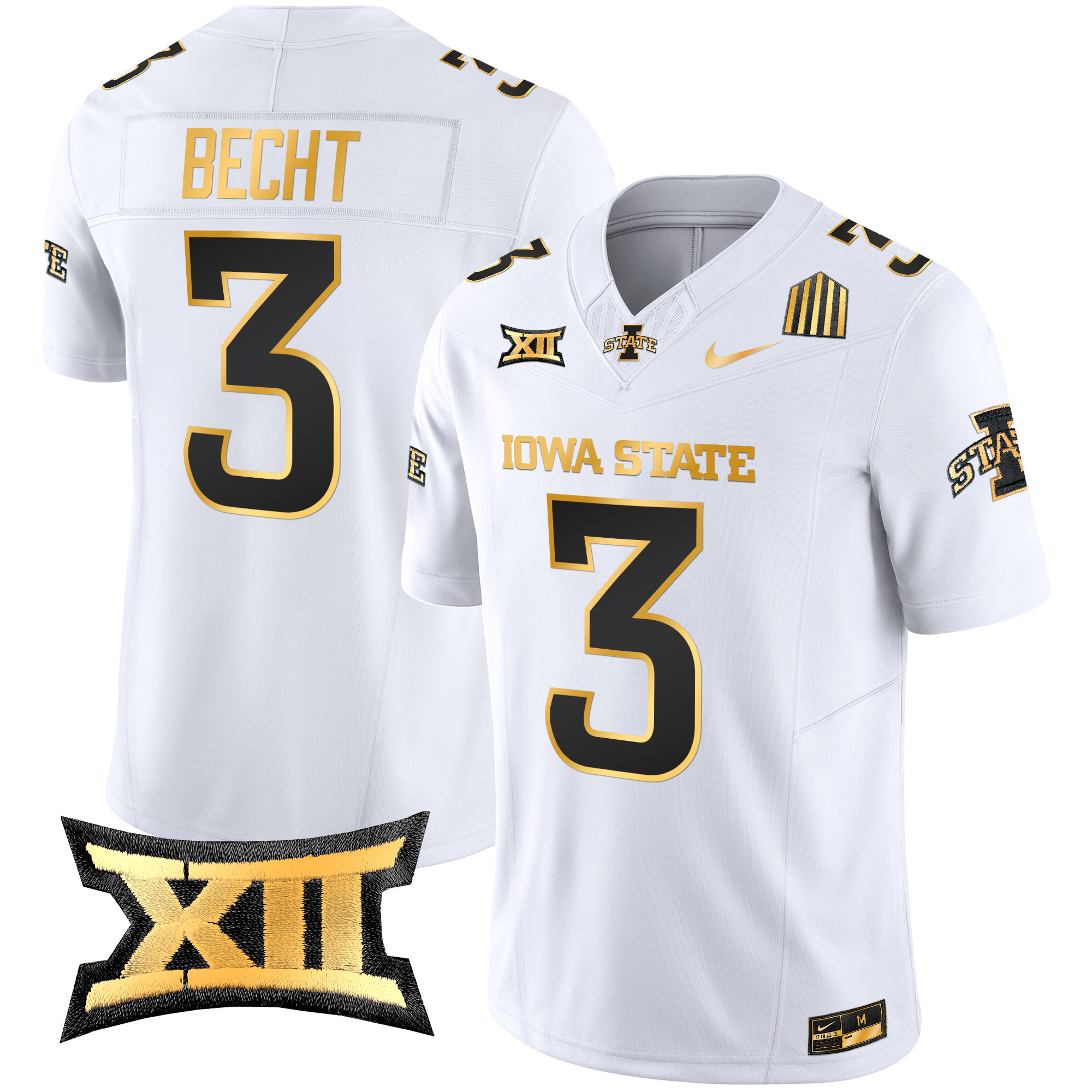 Men's Iowa State Cyclones 2024 Gold Vapor Limited Jersey - All Stitched
