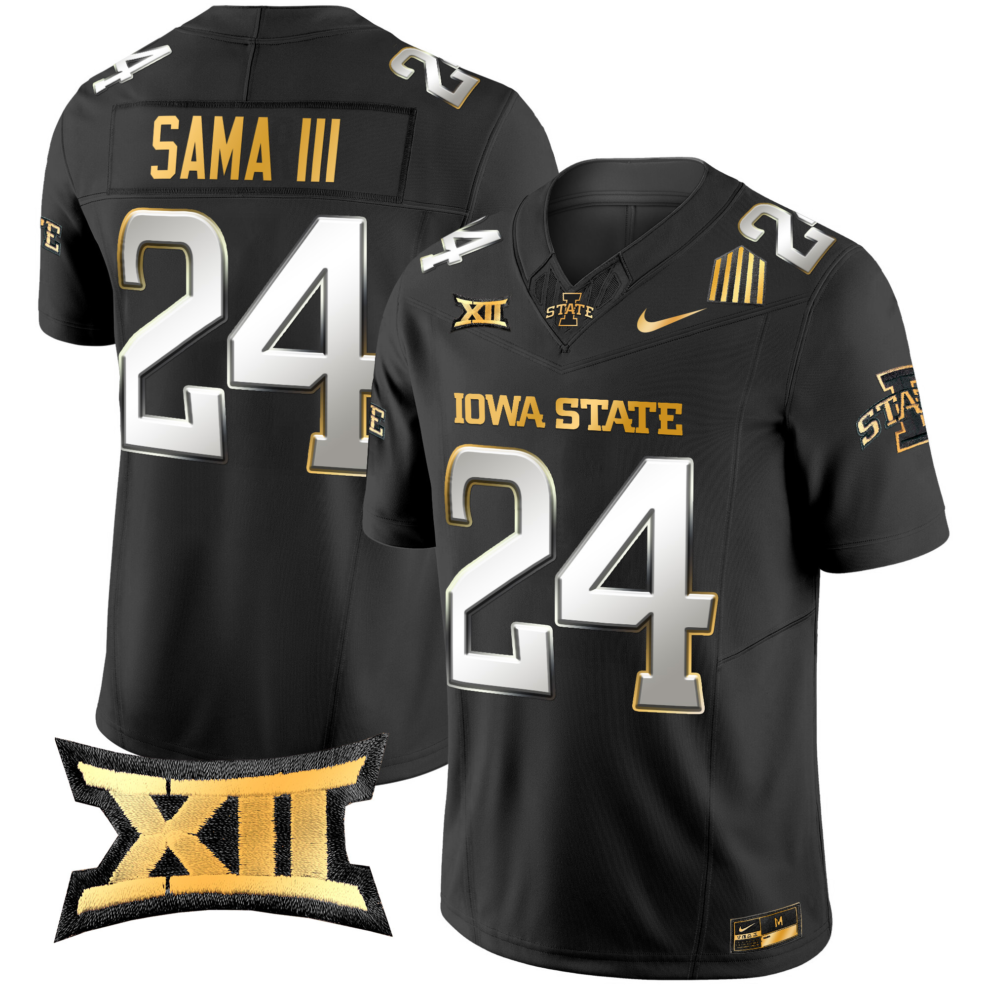 Men's Iowa State Cyclones 2024 Gold Vapor Limited Jersey - All Stitched