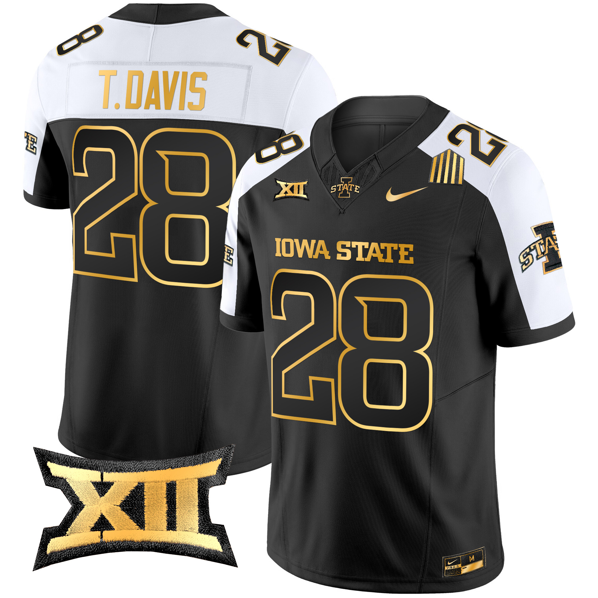 Men's Iowa State Cyclones 2024 Gold Vapor Limited Jersey - All Stitched