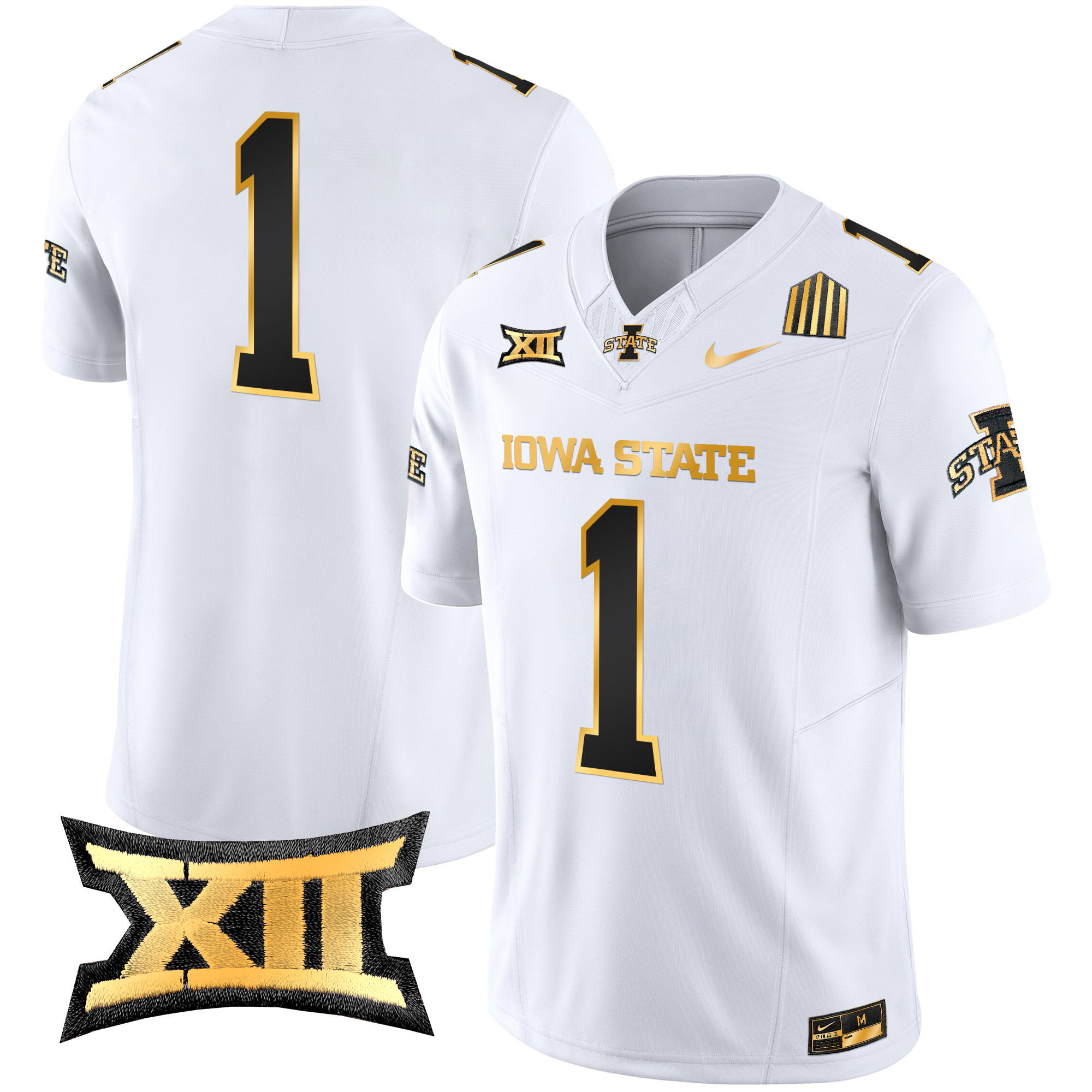 Men's Iowa State Cyclones 2024 Gold Vapor Limited Jersey - All Stitched