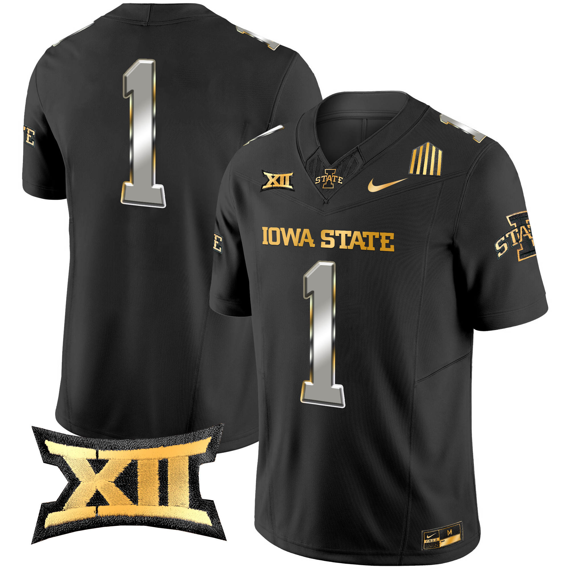 Men's Iowa State Cyclones 2024 Gold Vapor Limited Jersey - All Stitched