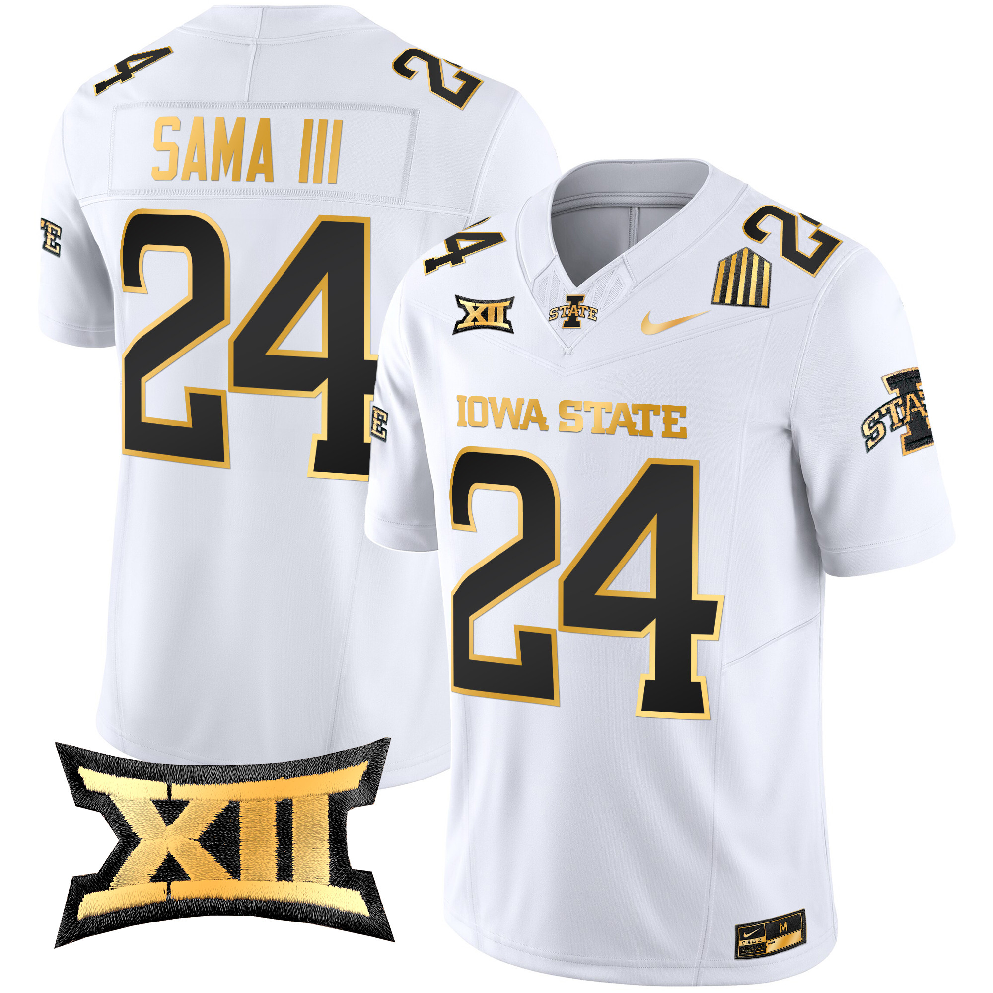 Men's Iowa State Cyclones 2024 Gold Vapor Limited Jersey - All Stitched