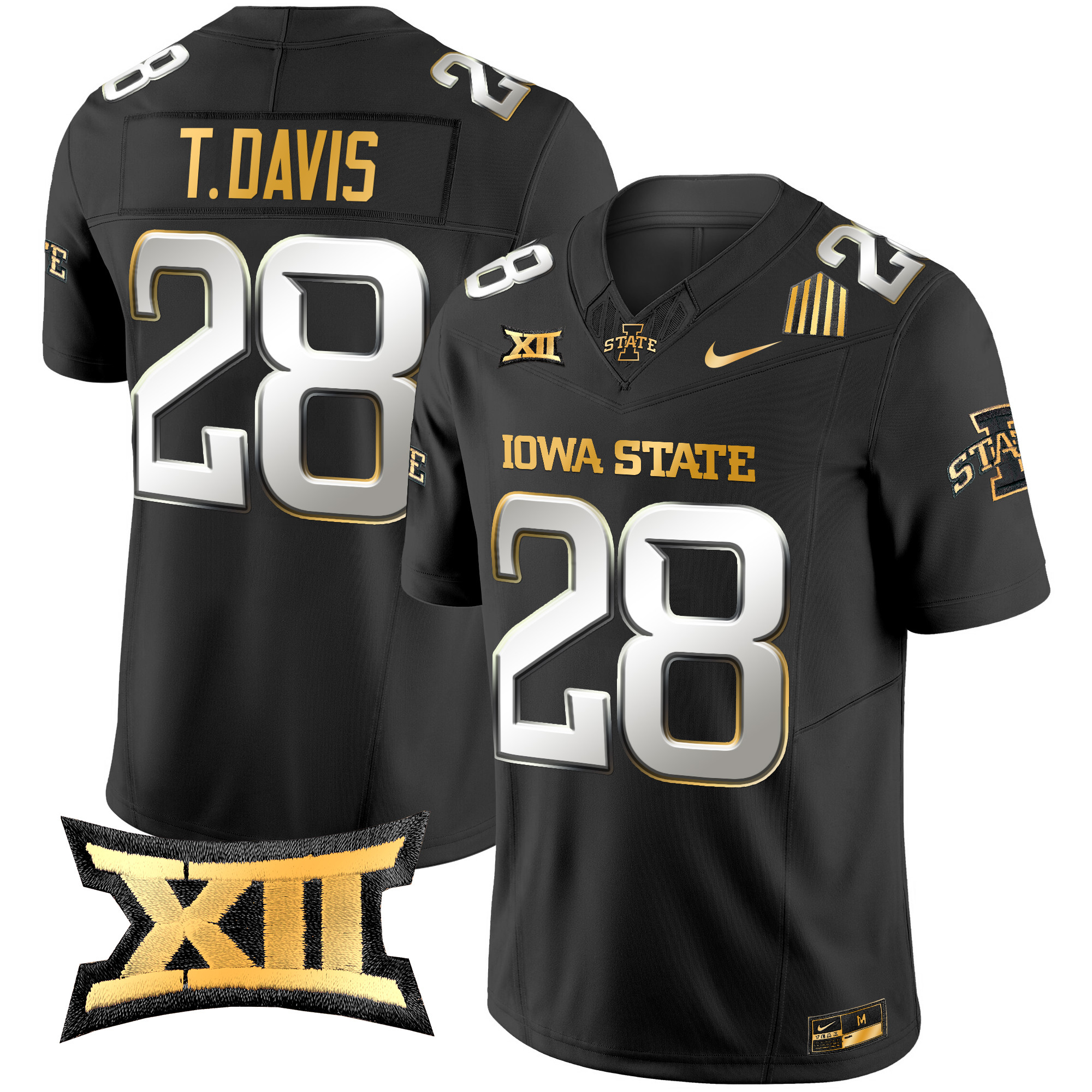Men's Iowa State Cyclones 2024 Gold Vapor Limited Jersey - All Stitched