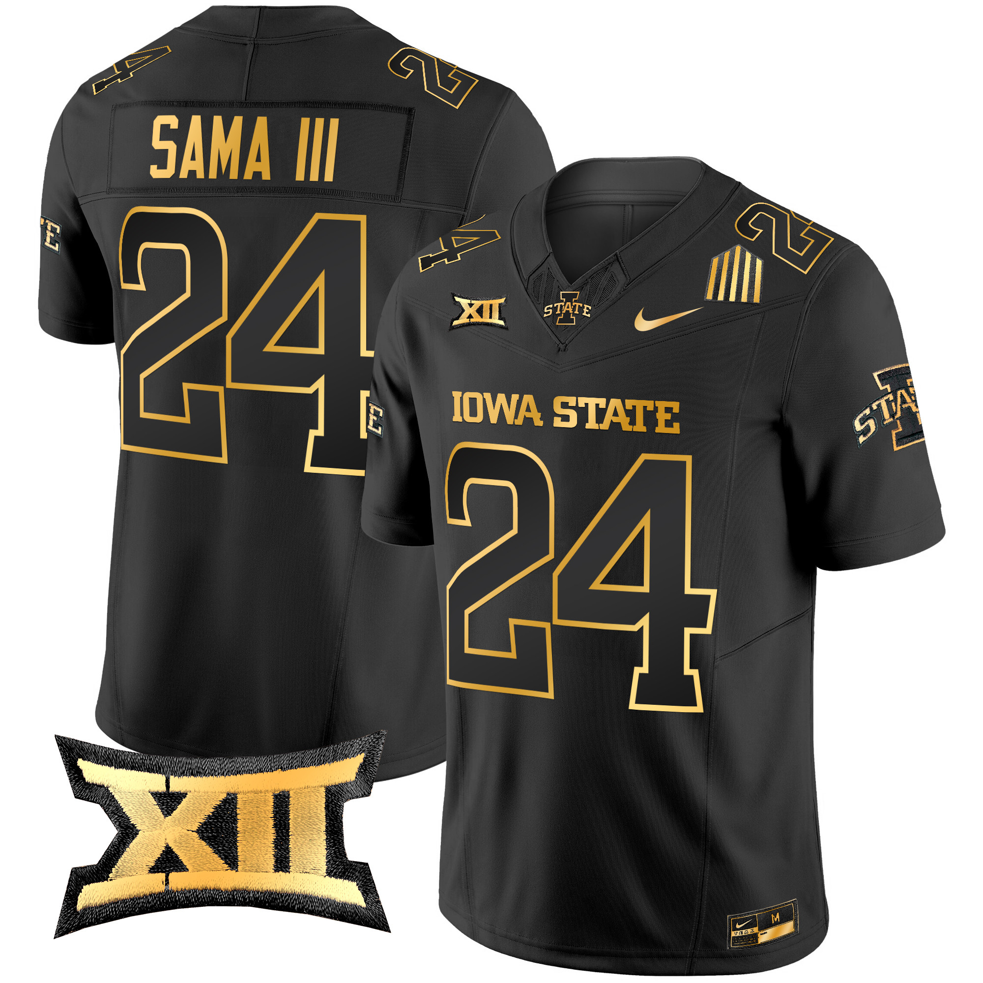 Men's Iowa State Cyclones 2024 Gold Vapor Limited Jersey - All Stitched