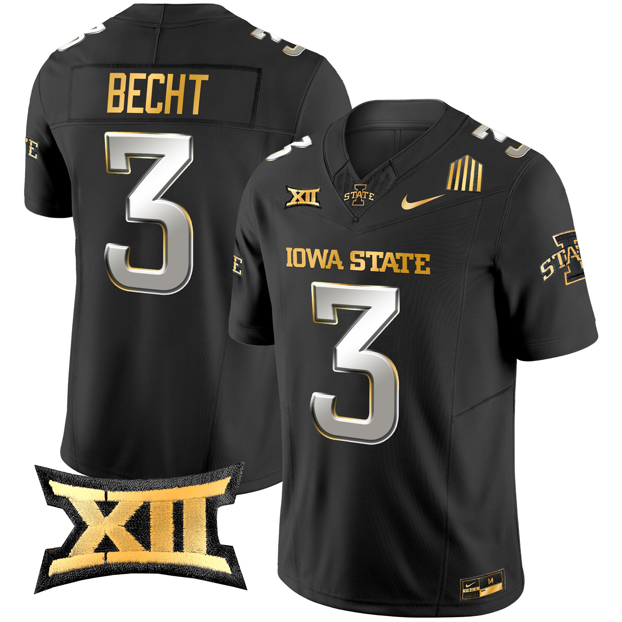 Men's Iowa State Cyclones 2024 Gold Vapor Limited Jersey - All Stitched