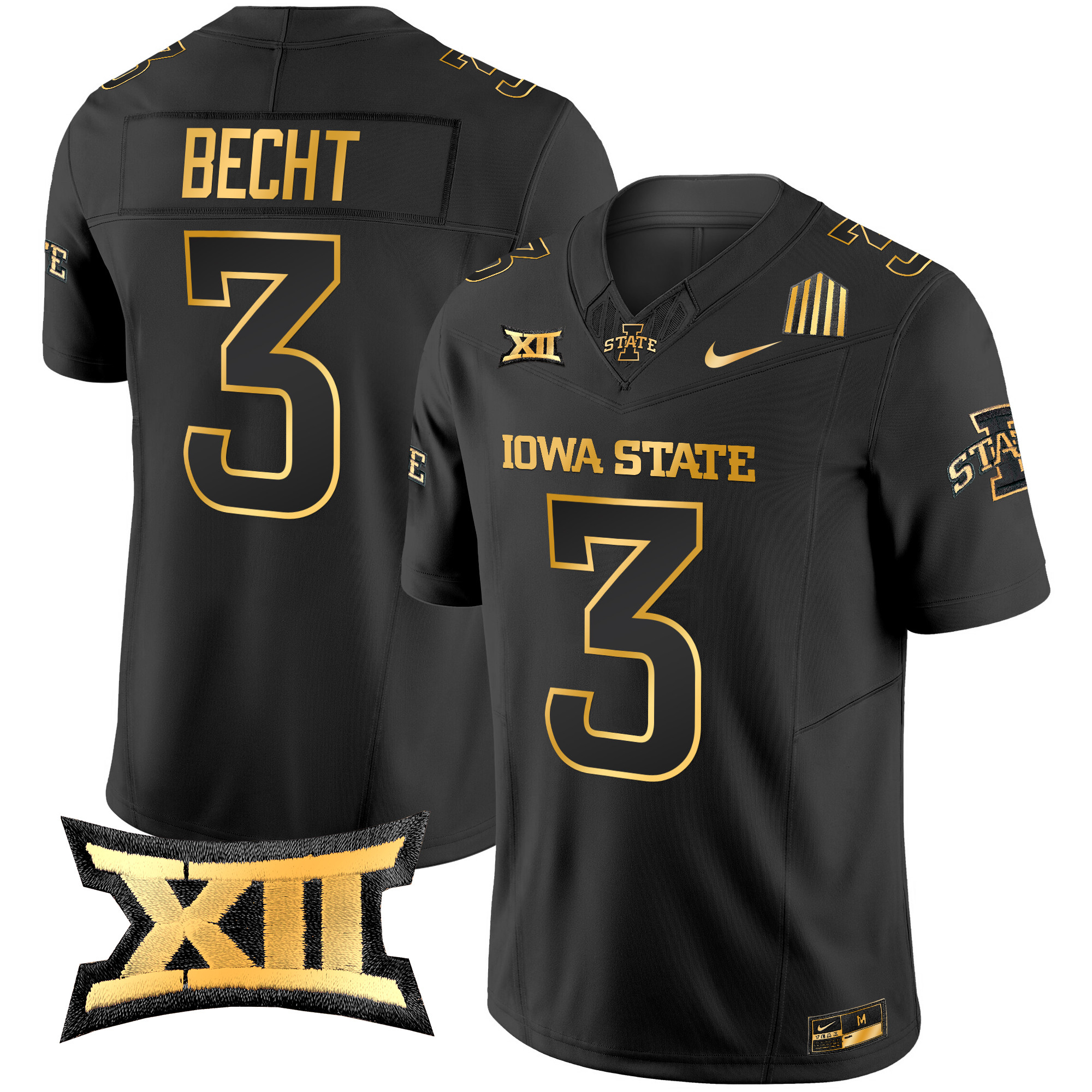 Men's Iowa State Cyclones 2024 Gold Vapor Limited Jersey - All Stitched