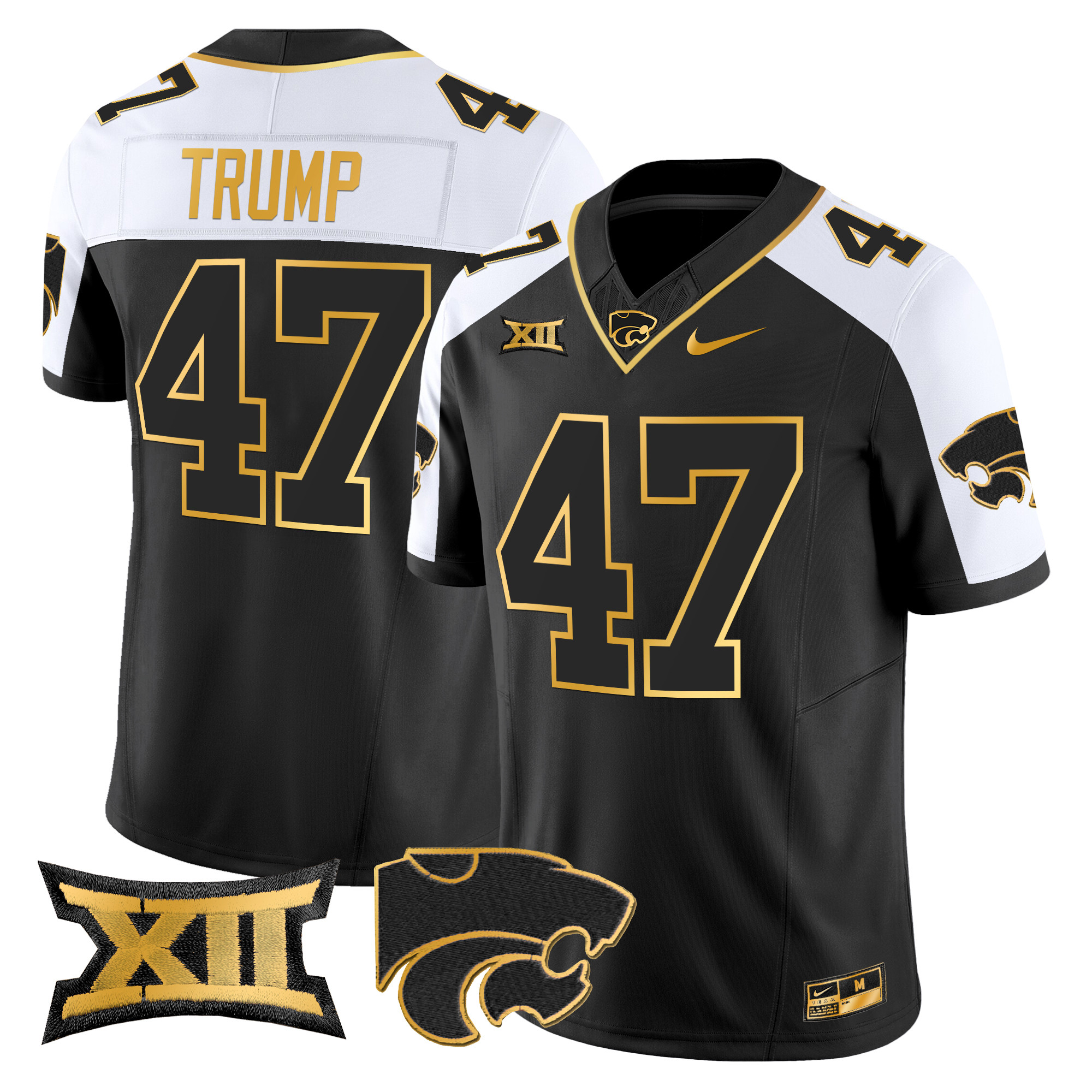 Men's Kansas State Wildcats 2024 Gold Vapor Limited Jersey - All Stitched