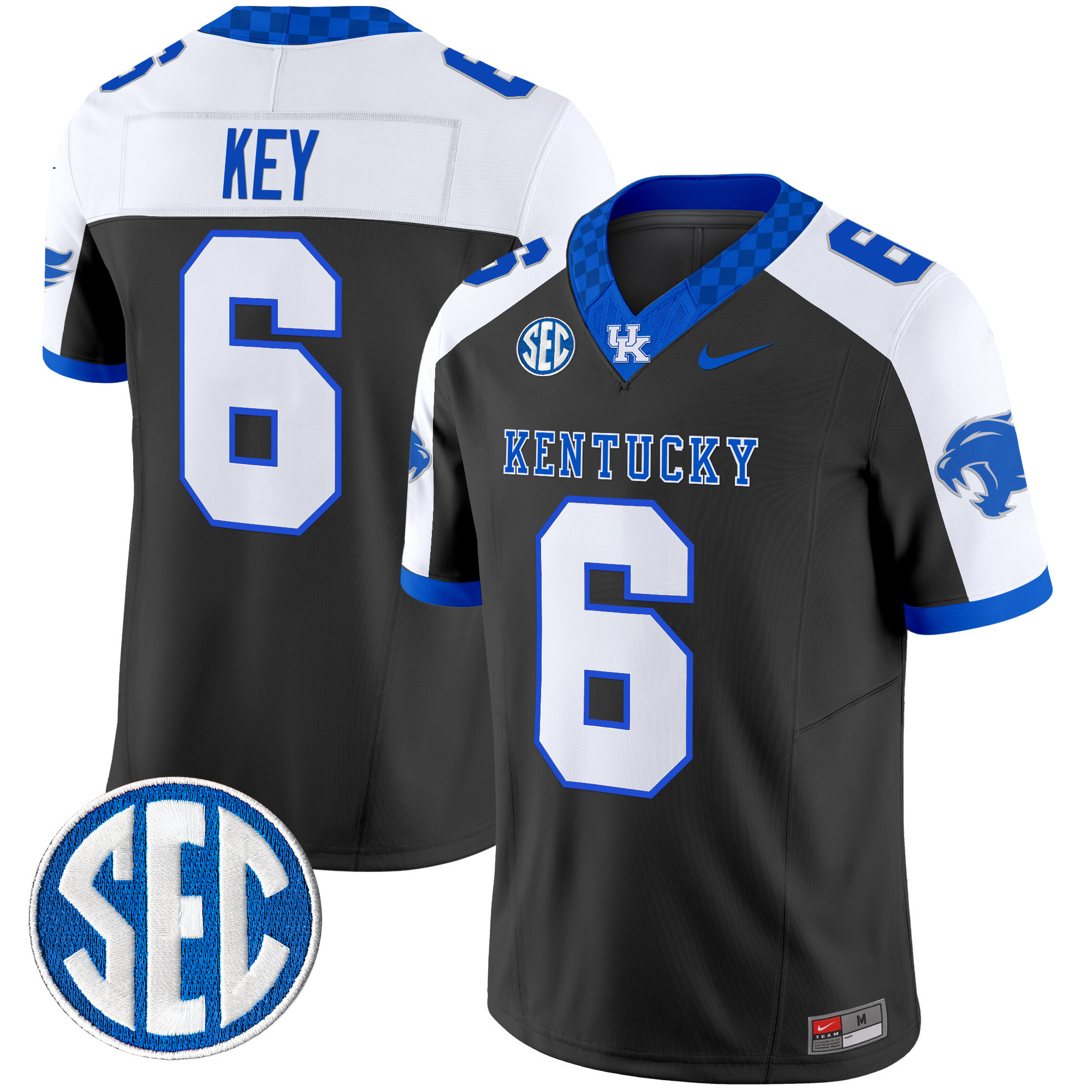 Men's Kentucky Wildcats 2024 Checkerboard Vapor Limited Jersey - All Stitched