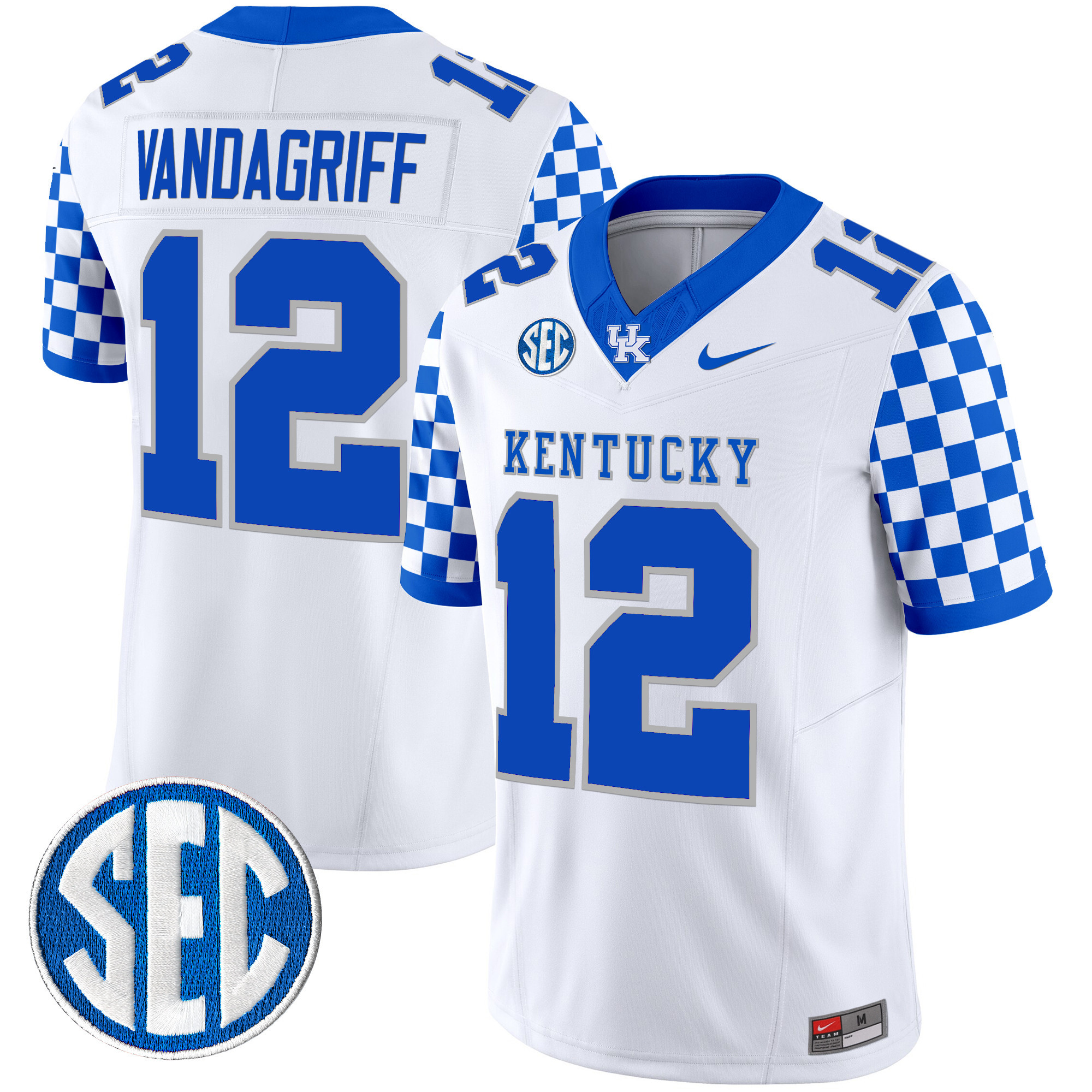 Men's Kentucky Wildcats 2024 Checkerboard Vapor Limited Jersey - All Stitched