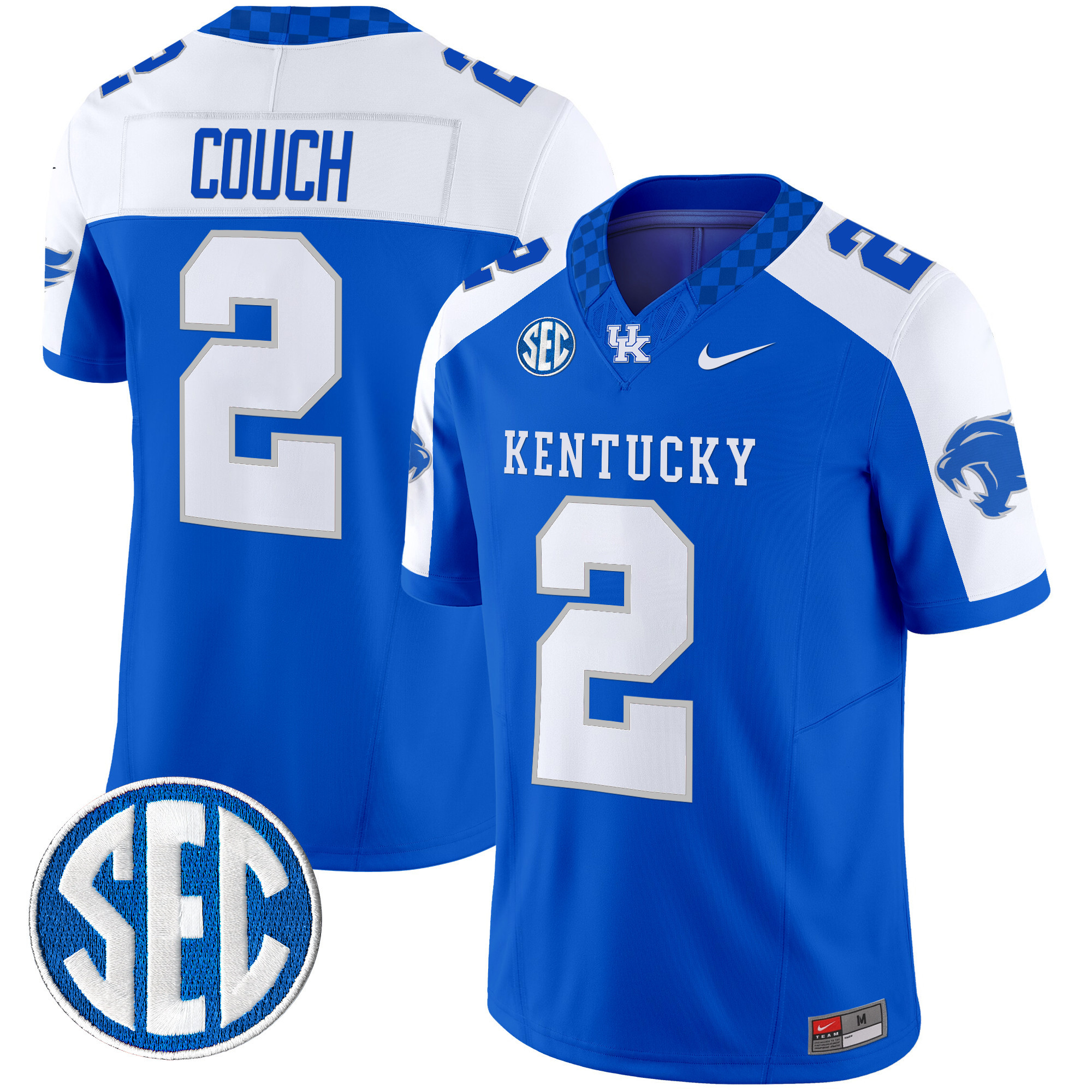 Men's Kentucky Wildcats 2024 Checkerboard Vapor Limited Jersey - All Stitched