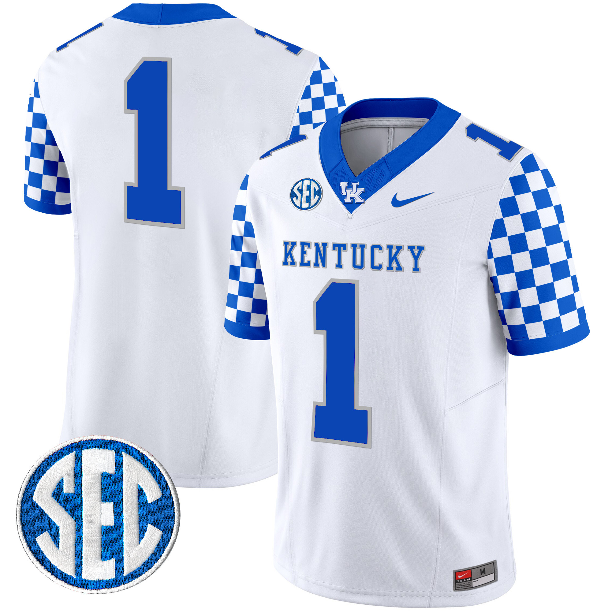 Men's Kentucky Wildcats 2024 Checkerboard Vapor Limited Jersey - All Stitched