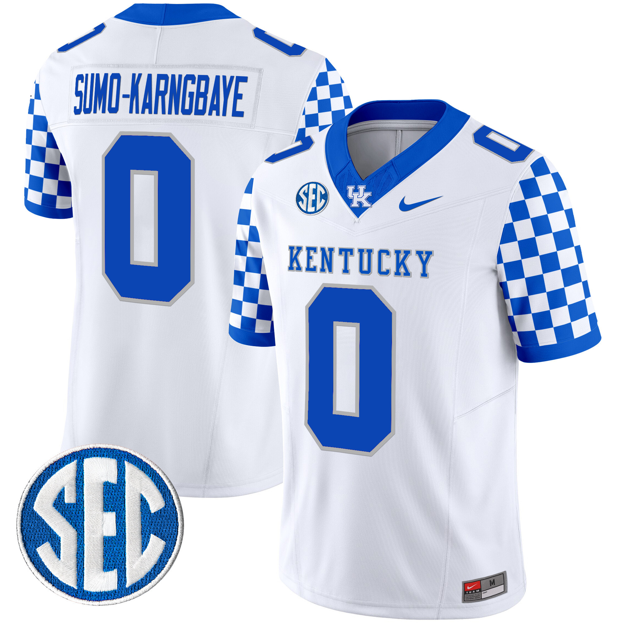 Men's Kentucky Wildcats 2024 Checkerboard Vapor Limited Jersey - All Stitched