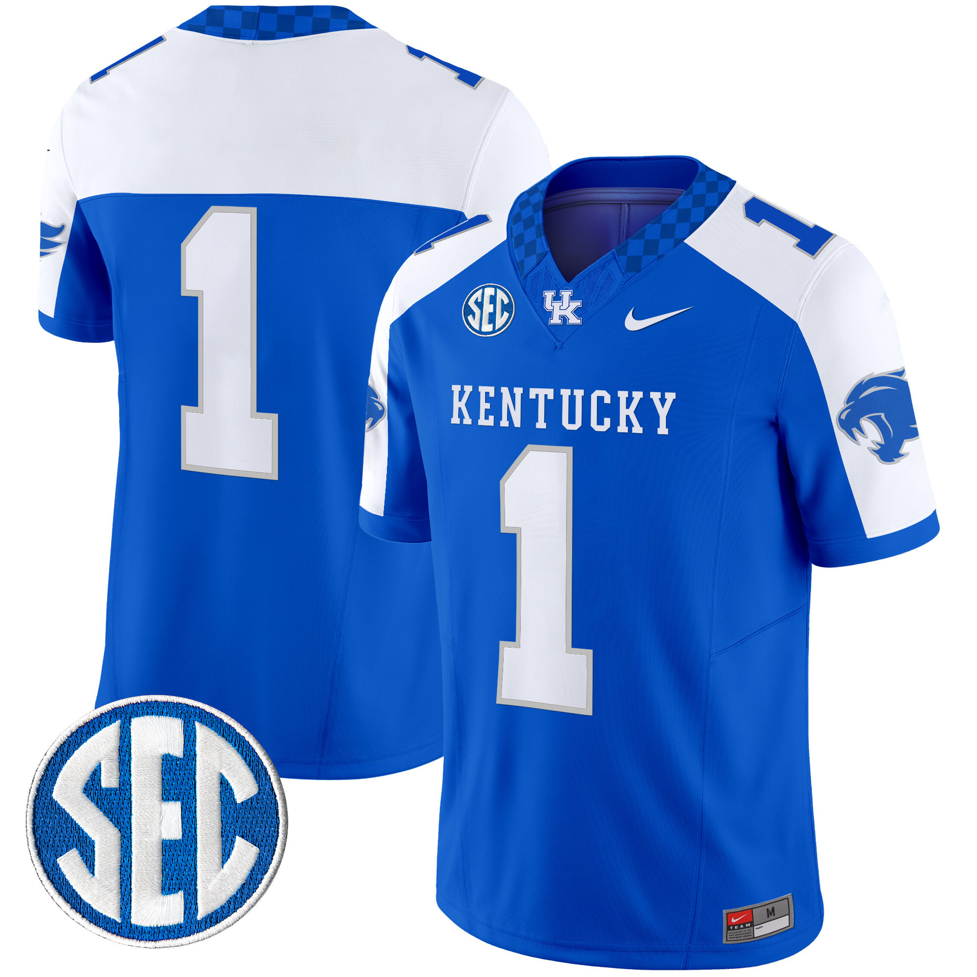 Men's Kentucky Wildcats 2024 Checkerboard Vapor Limited Jersey - All Stitched