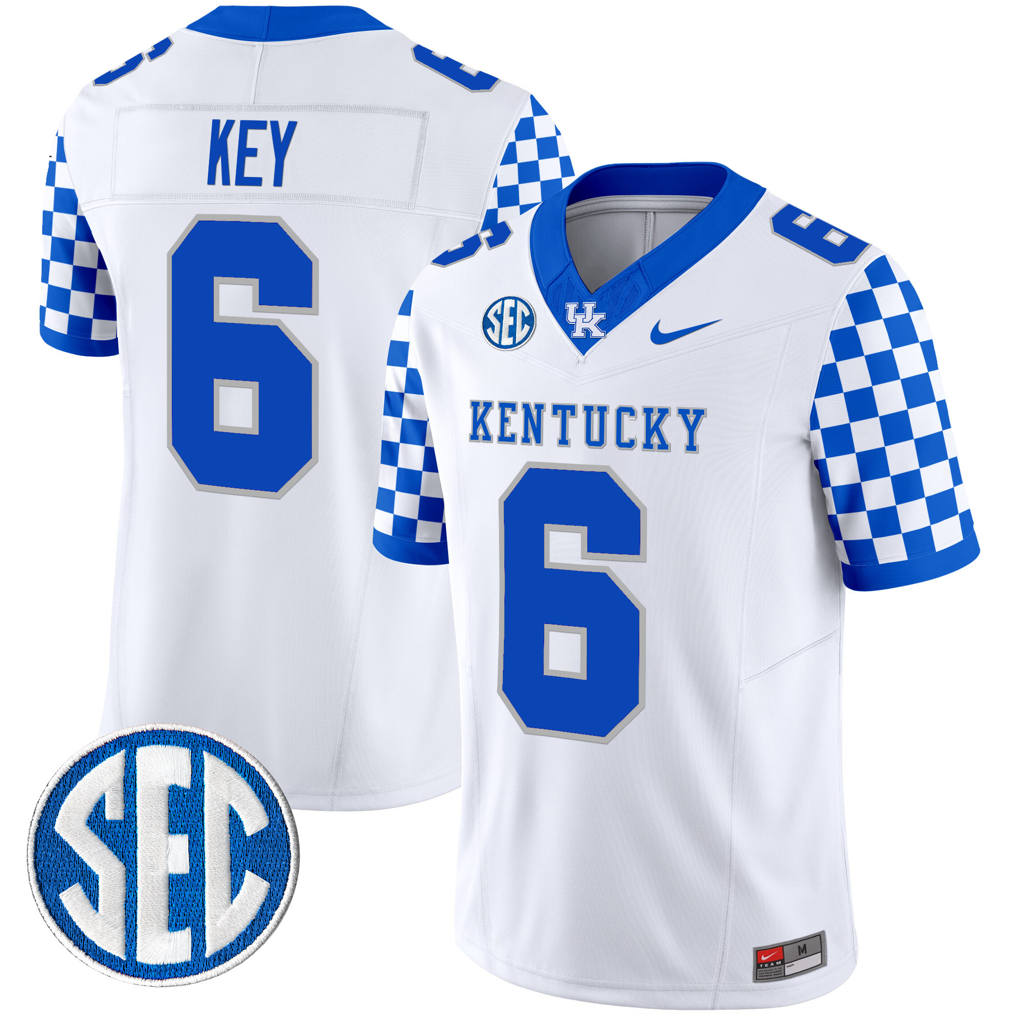 Men's Kentucky Wildcats 2024 Checkerboard Vapor Limited Jersey - All Stitched