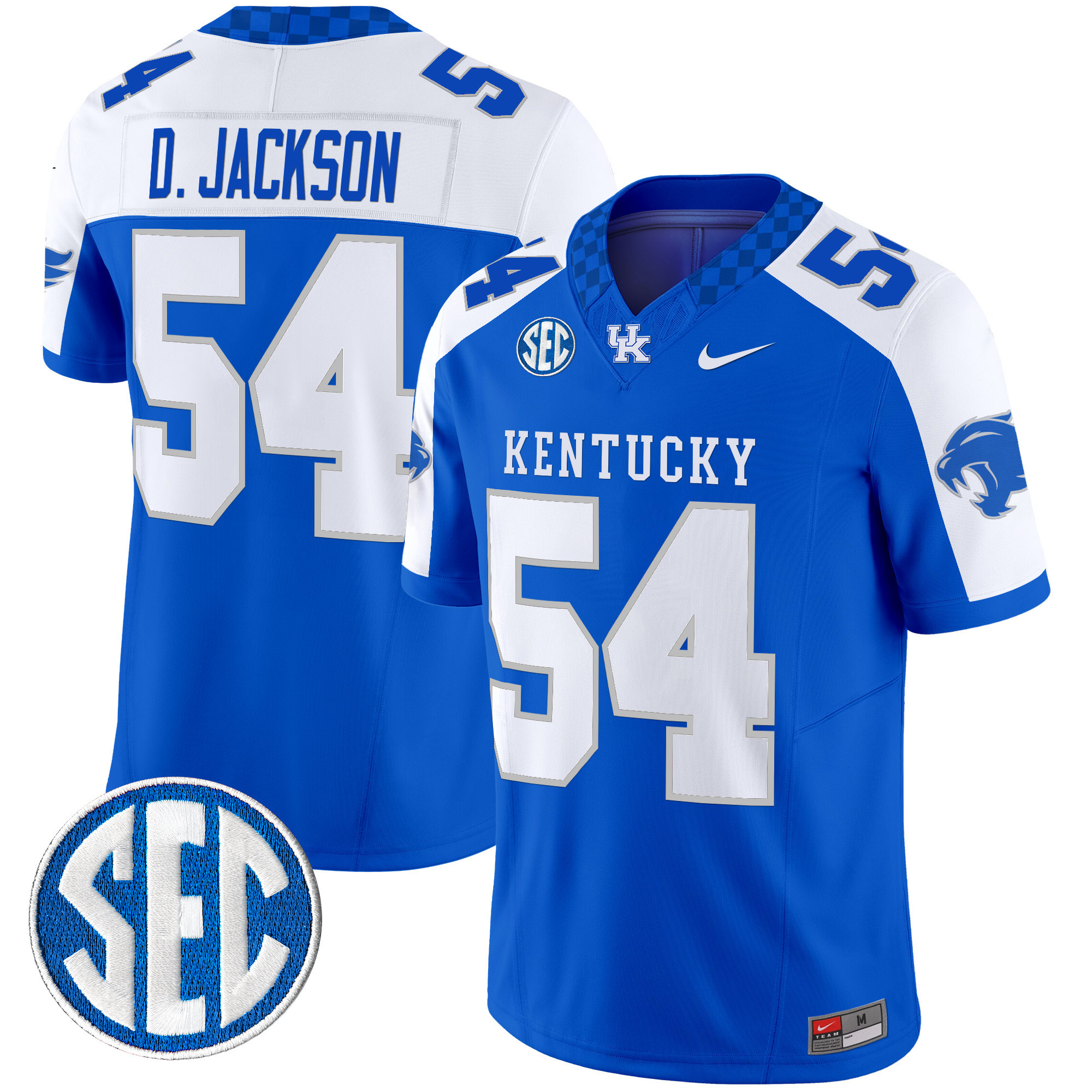 Men's Kentucky Wildcats 2024 Checkerboard Vapor Limited Jersey - All Stitched