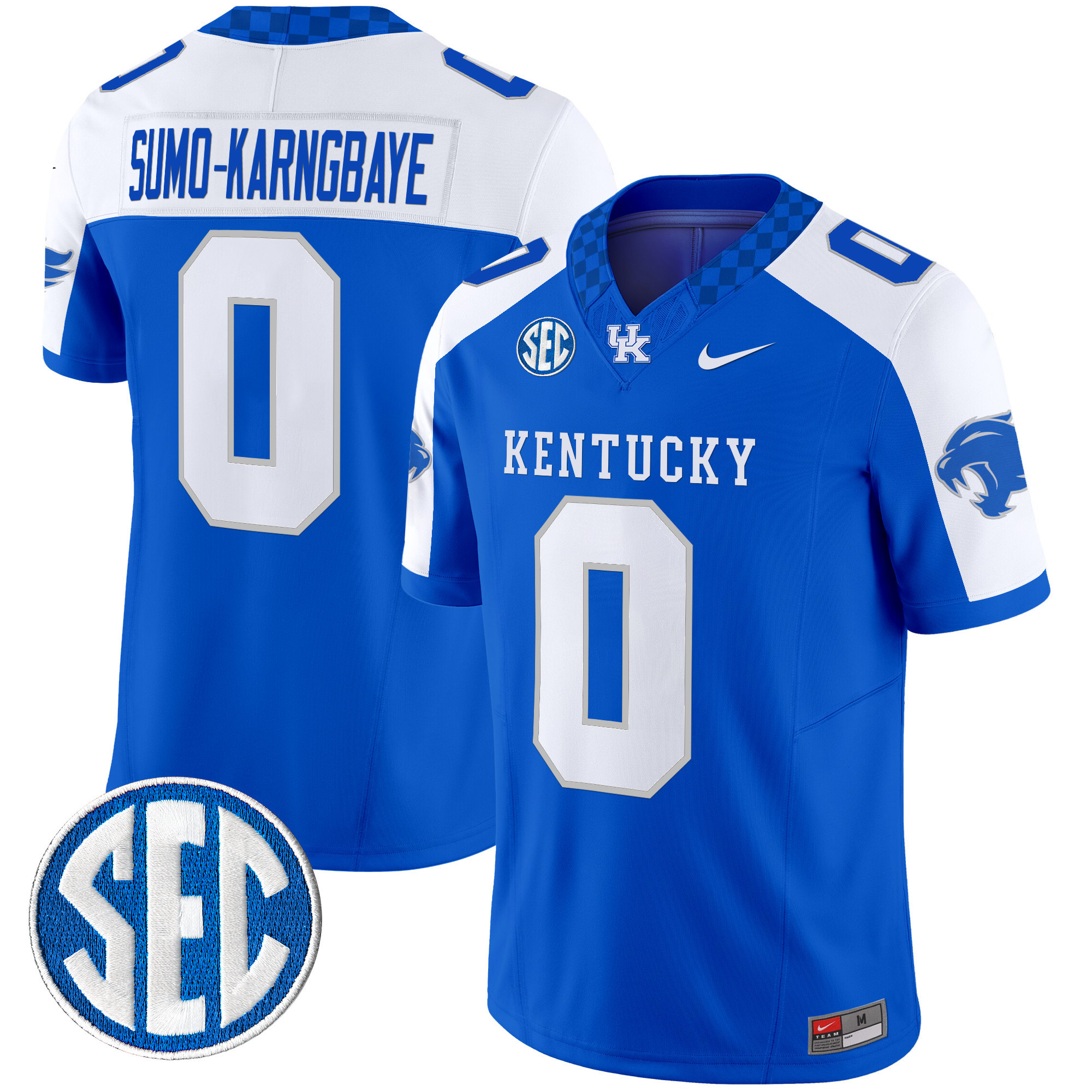 Men's Kentucky Wildcats 2024 Checkerboard Vapor Limited Jersey - All Stitched