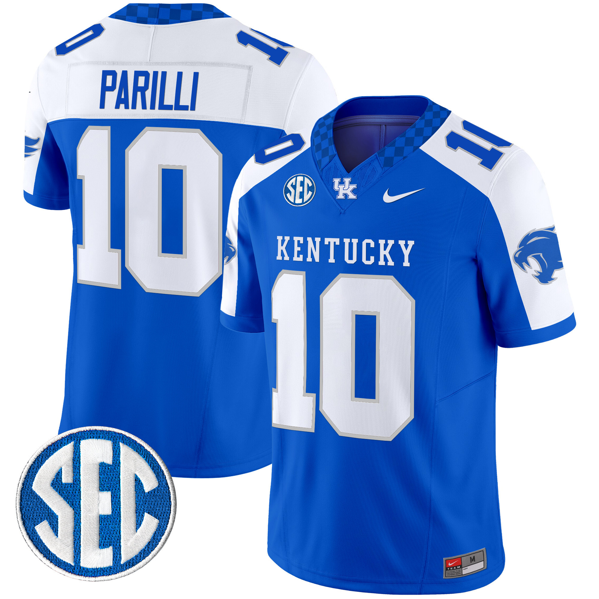 Men's Kentucky Wildcats 2024 Checkerboard Vapor Limited Jersey - All Stitched