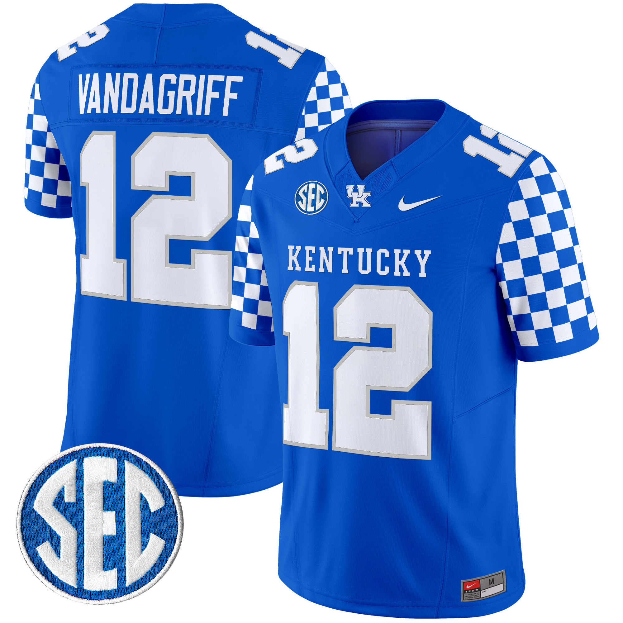Men's Kentucky Wildcats 2024 Checkerboard Vapor Limited Jersey - All Stitched