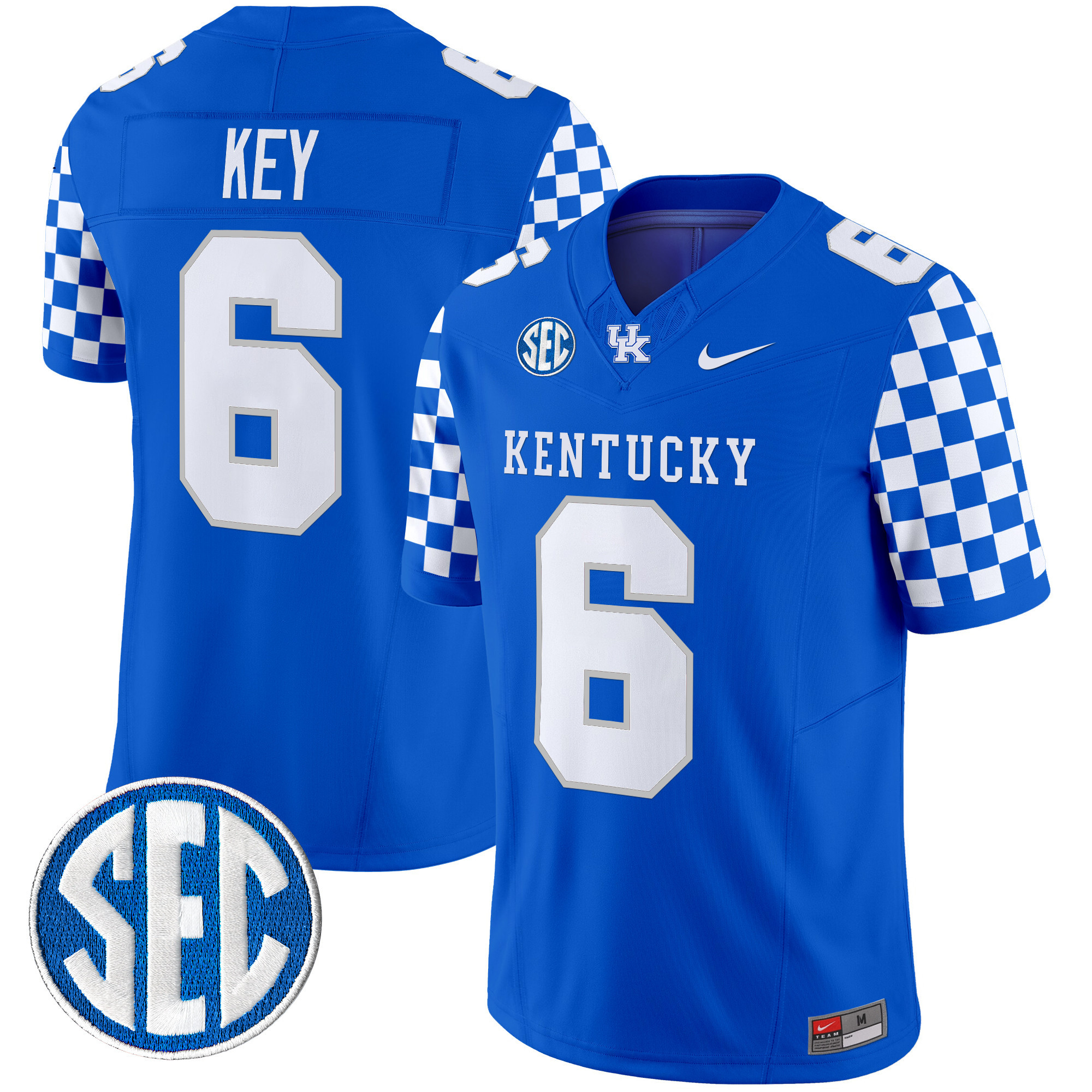 Men's Kentucky Wildcats 2024 Checkerboard Vapor Limited Jersey - All Stitched