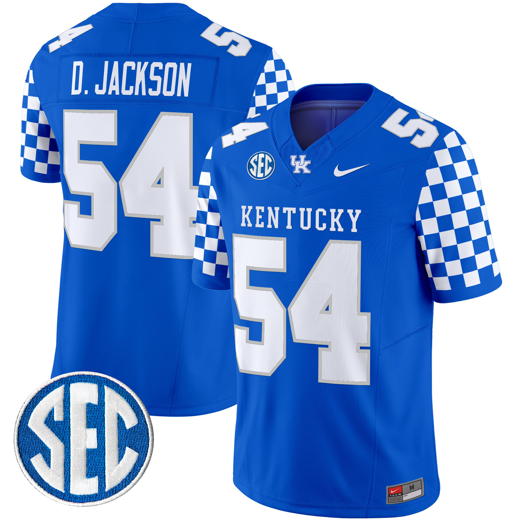 Men's Kentucky Wildcats 2024 Checkerboard Vapor Limited Jersey - All Stitched
