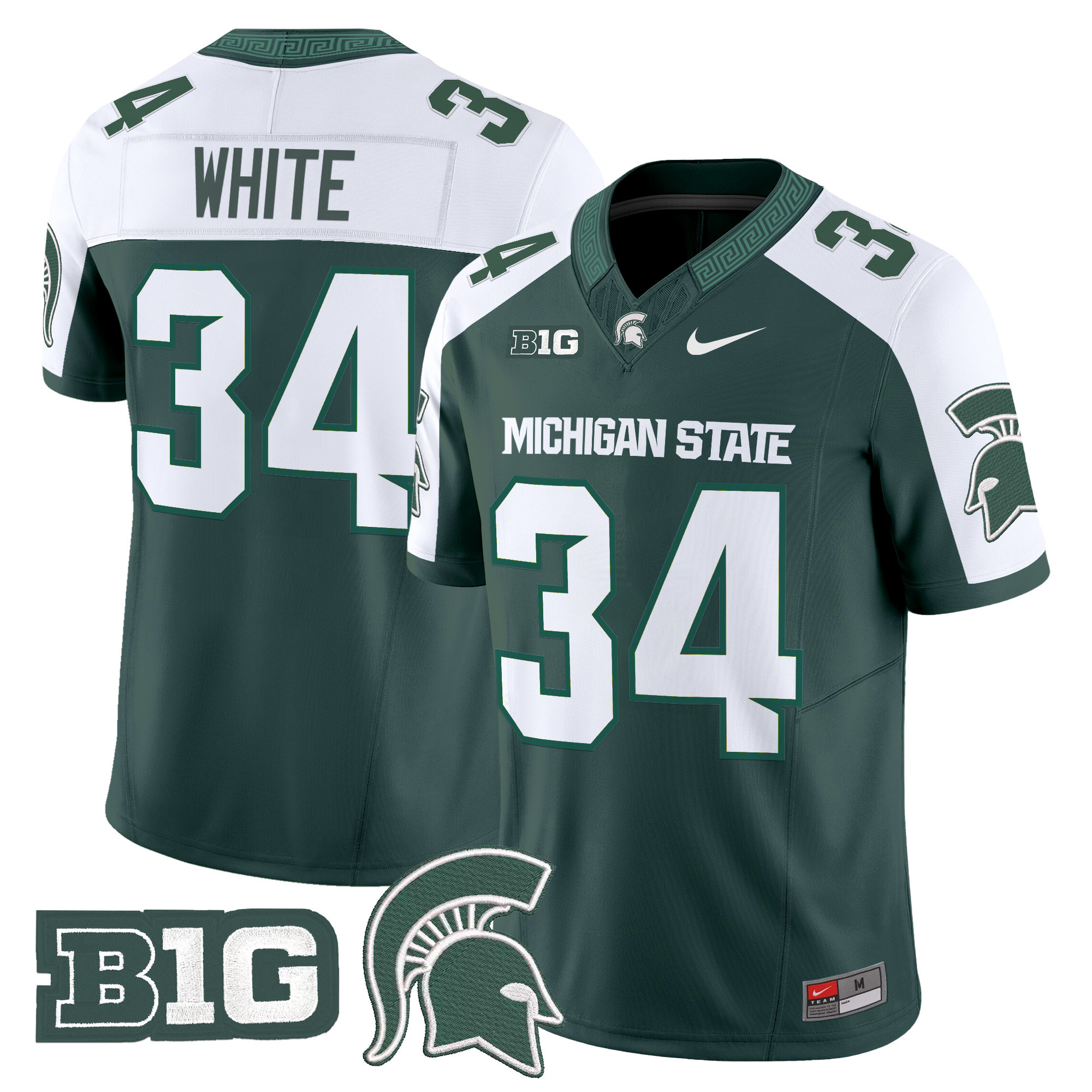 Men's Michigan State Spartans 2024 Vapor Limited Jersey - All Stitched