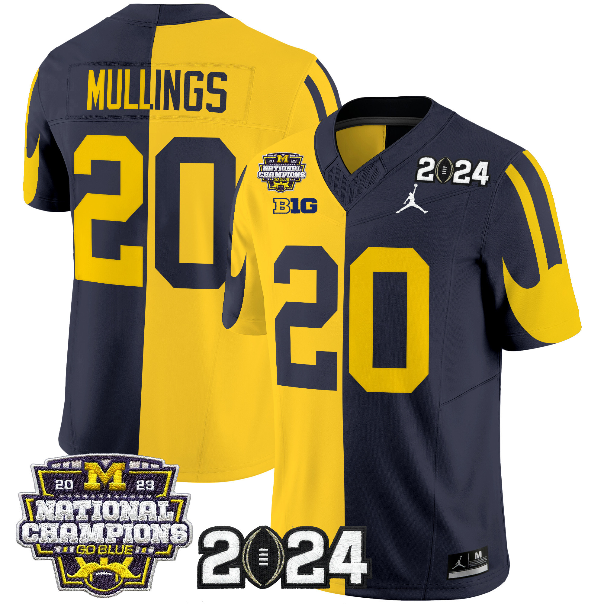 Men's Michigan Wolverines 2024 CFP & National Champions Patch Vapor Limited Jersey - All Stitched