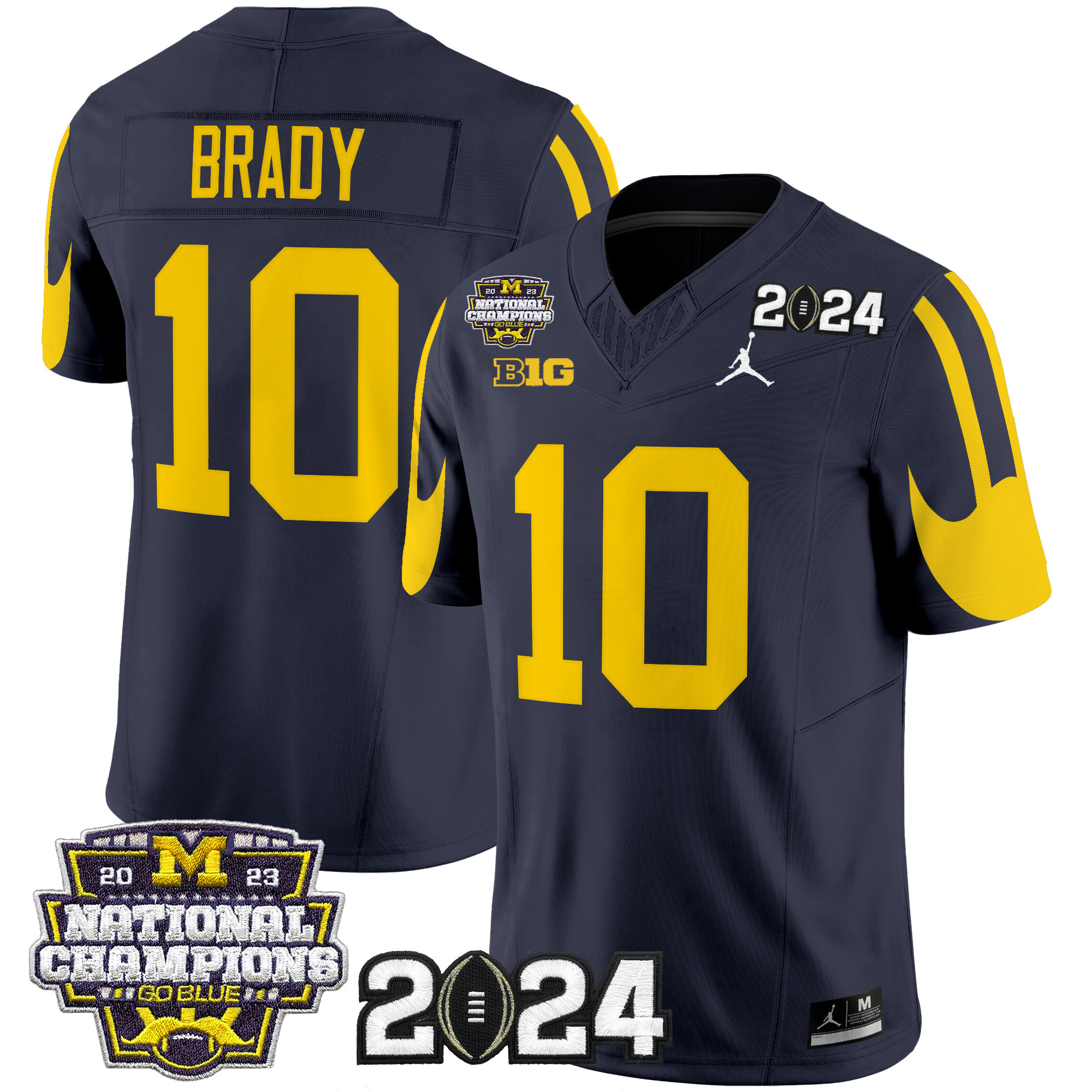 Men's Michigan Wolverines 2024 CFP & National Champions Patch Vapor Limited Jersey - All Stitched