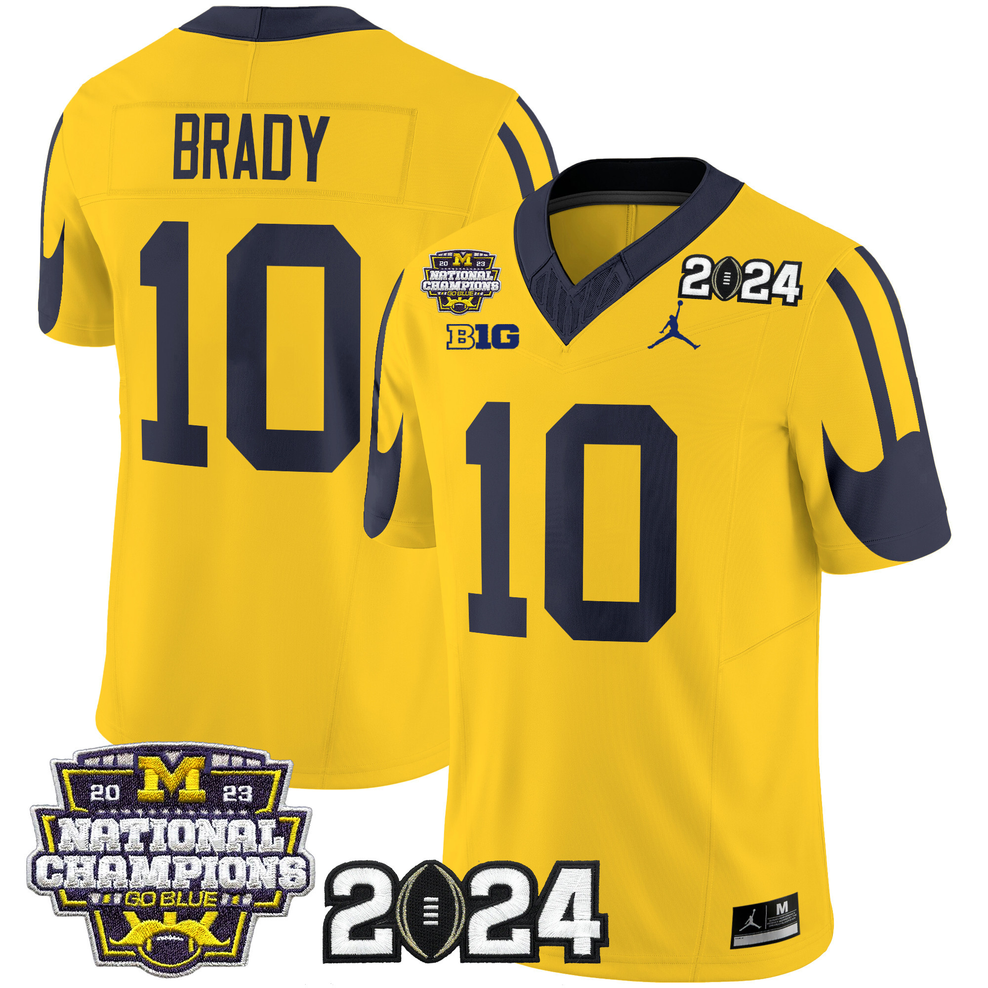 Men's Michigan Wolverines 2024 CFP & National Champions Patch Vapor Limited Jersey - All Stitched