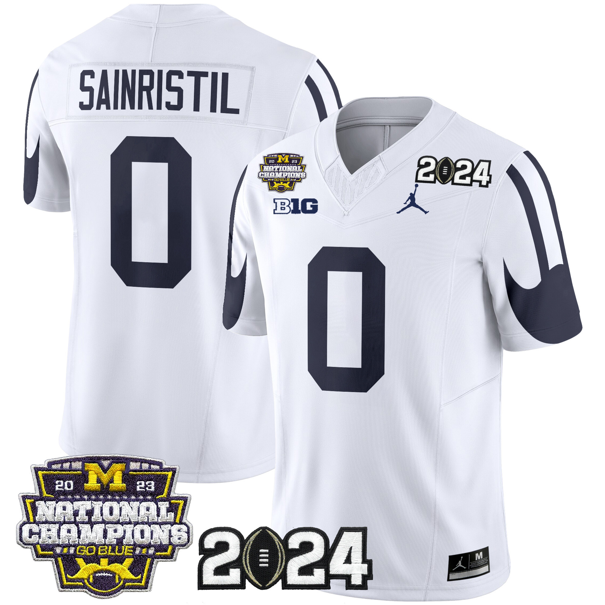 Men's Michigan Wolverines 2024 CFP & National Champions Patch Vapor Limited Jersey - All Stitched