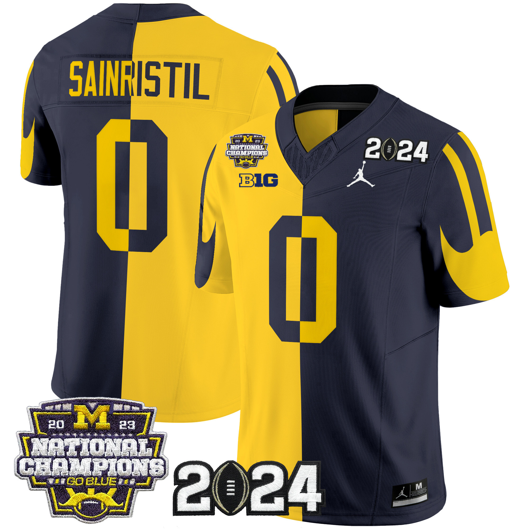 Men's Michigan Wolverines 2024 CFP & National Champions Patch Vapor Limited Jersey - All Stitched