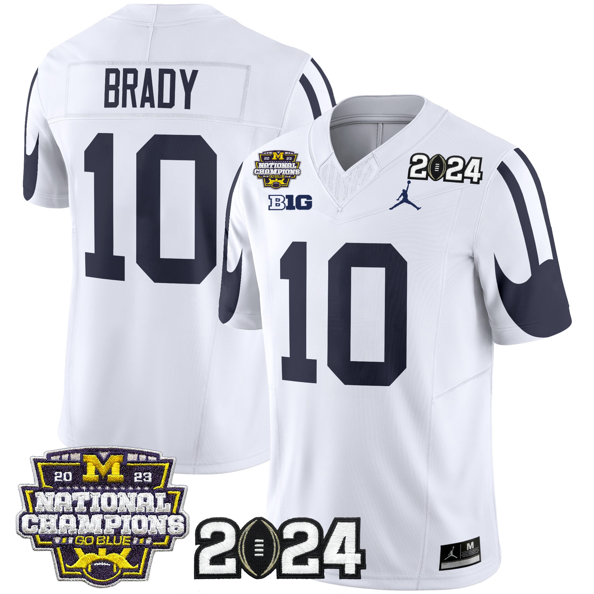 Men's Michigan Wolverines 2024 CFP & National Champions Patch Vapor Limited Jersey - All Stitched