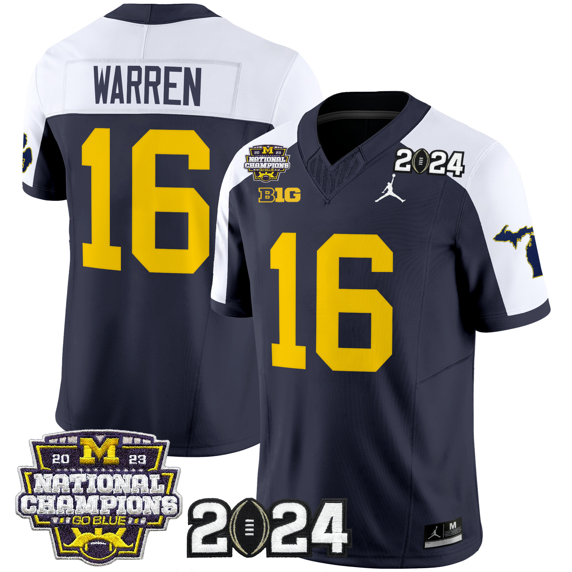 Men's Michigan Wolverines 2024 "Michigan State Style" Vapor Limited Jersey - All Stitched