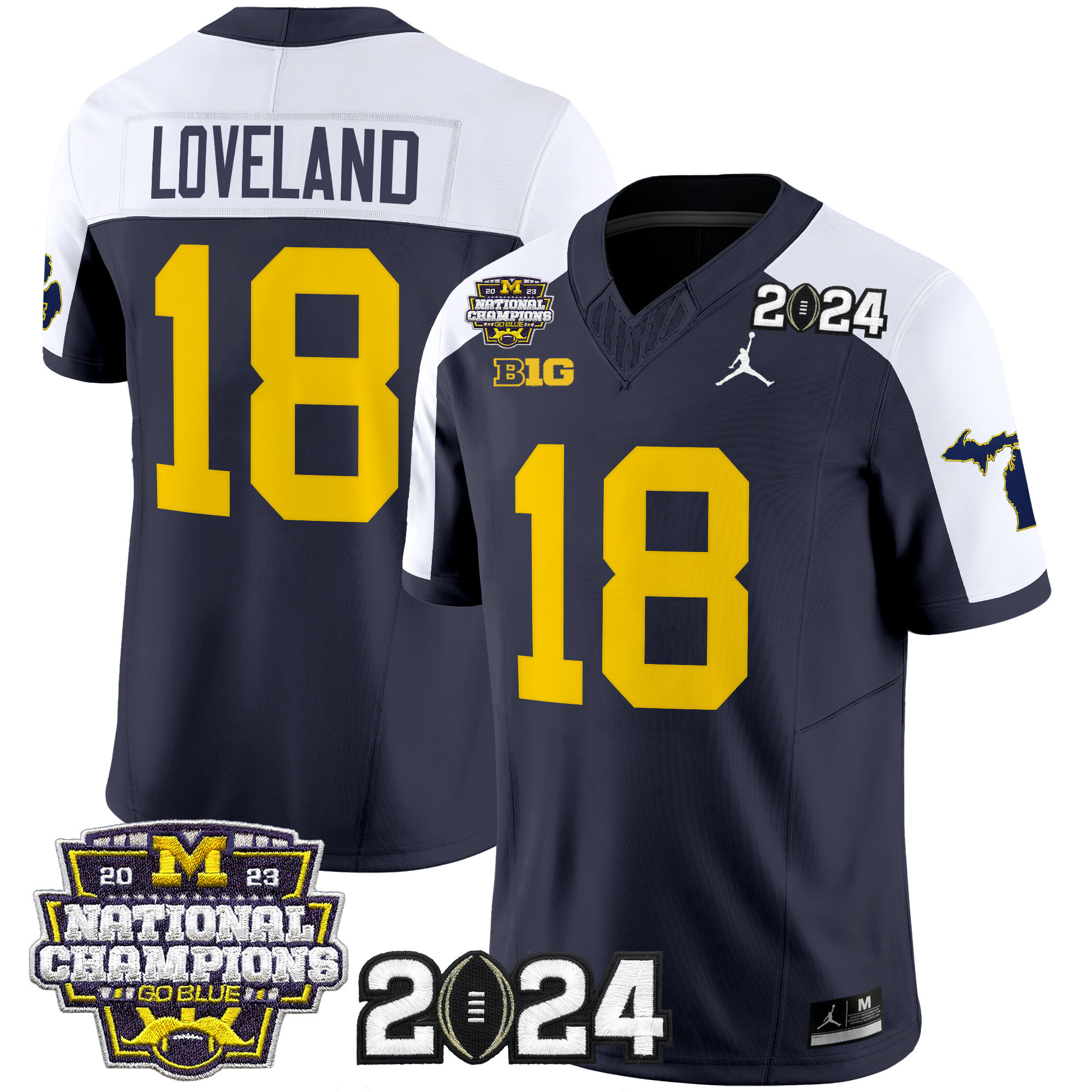 Men's Michigan Wolverines 2024 "Michigan State Style" Vapor Limited Jersey - All Stitched