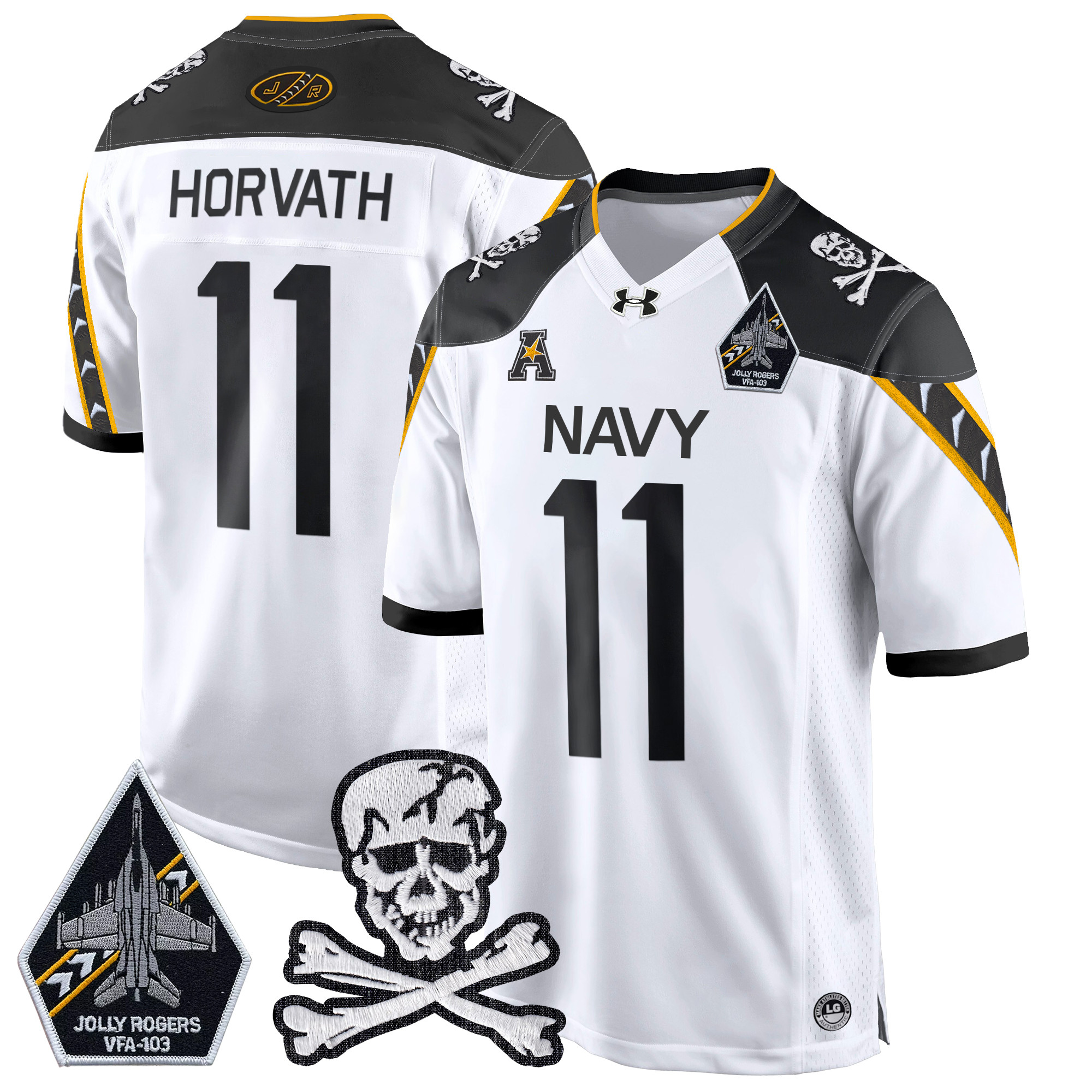 Men's Navy Midshipmen 2024 Game Jersey - All Stitched