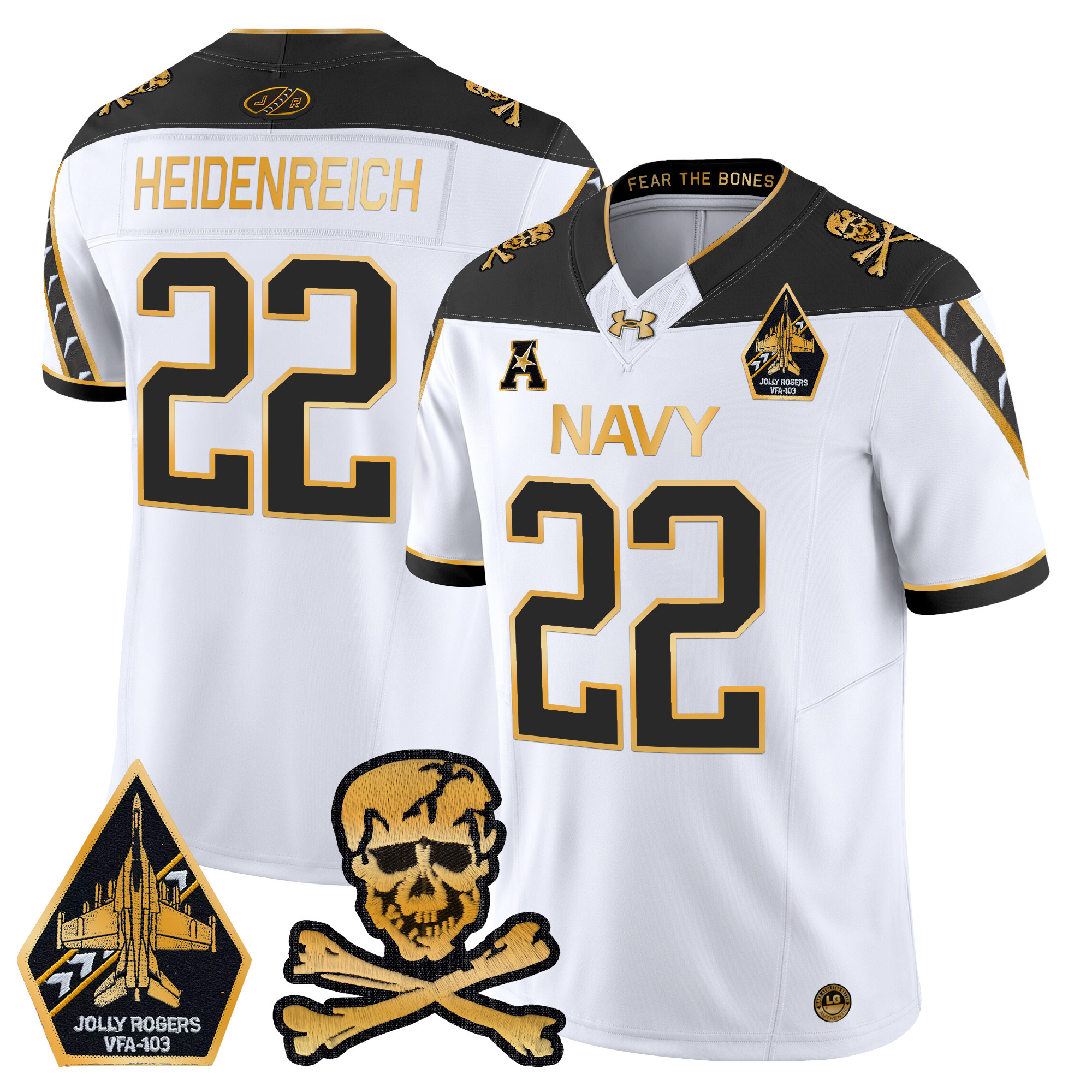 Men's Navy Midshipmen 2024 Gold Vapor Limited Jersey - All Stitched