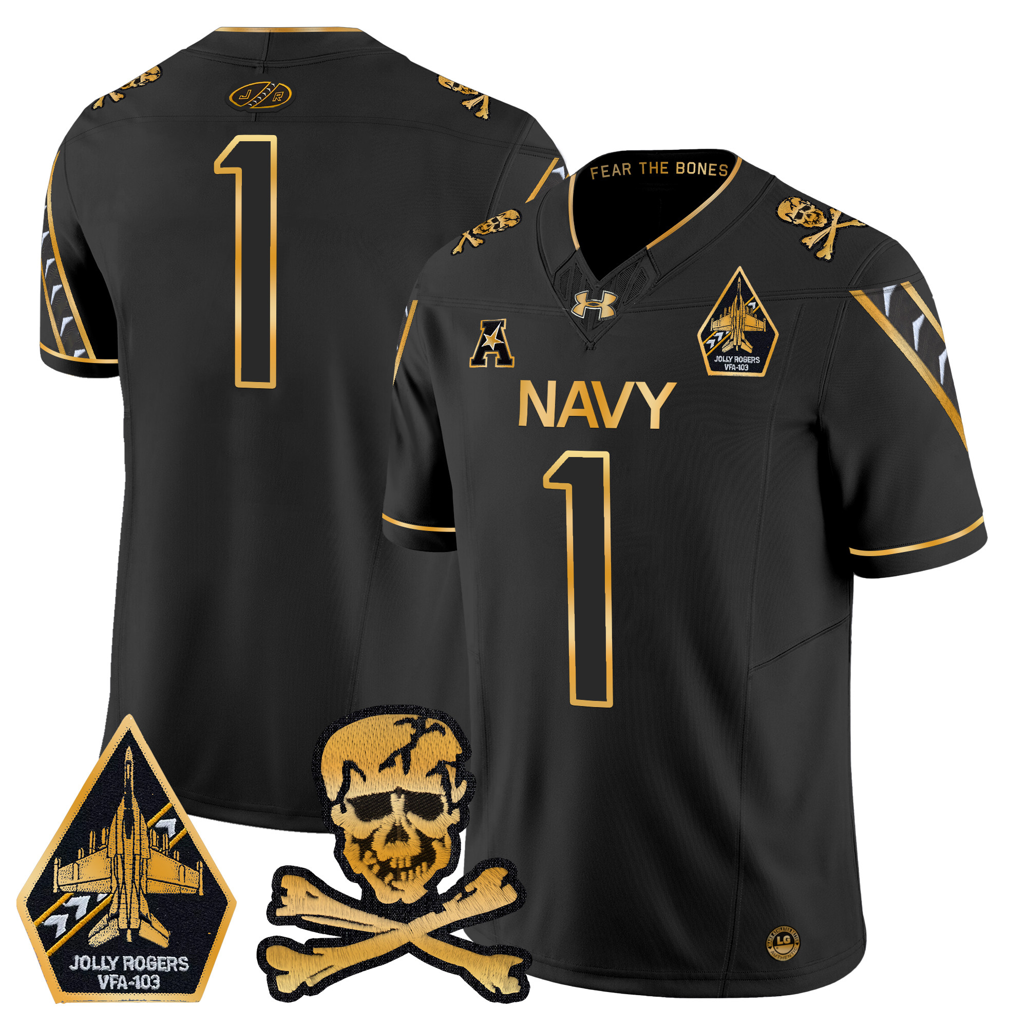 Men's Navy Midshipmen 2024 Gold Vapor Limited Jersey - All Stitched