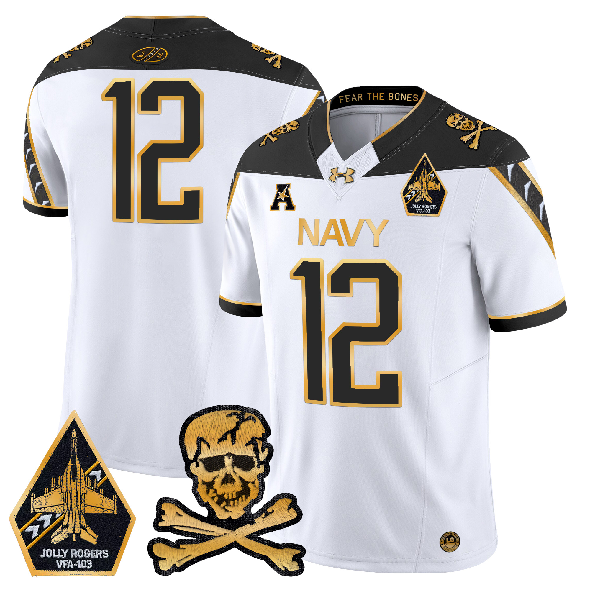 Men's Navy Midshipmen 2024 Gold Vapor Limited Jersey - All Stitched