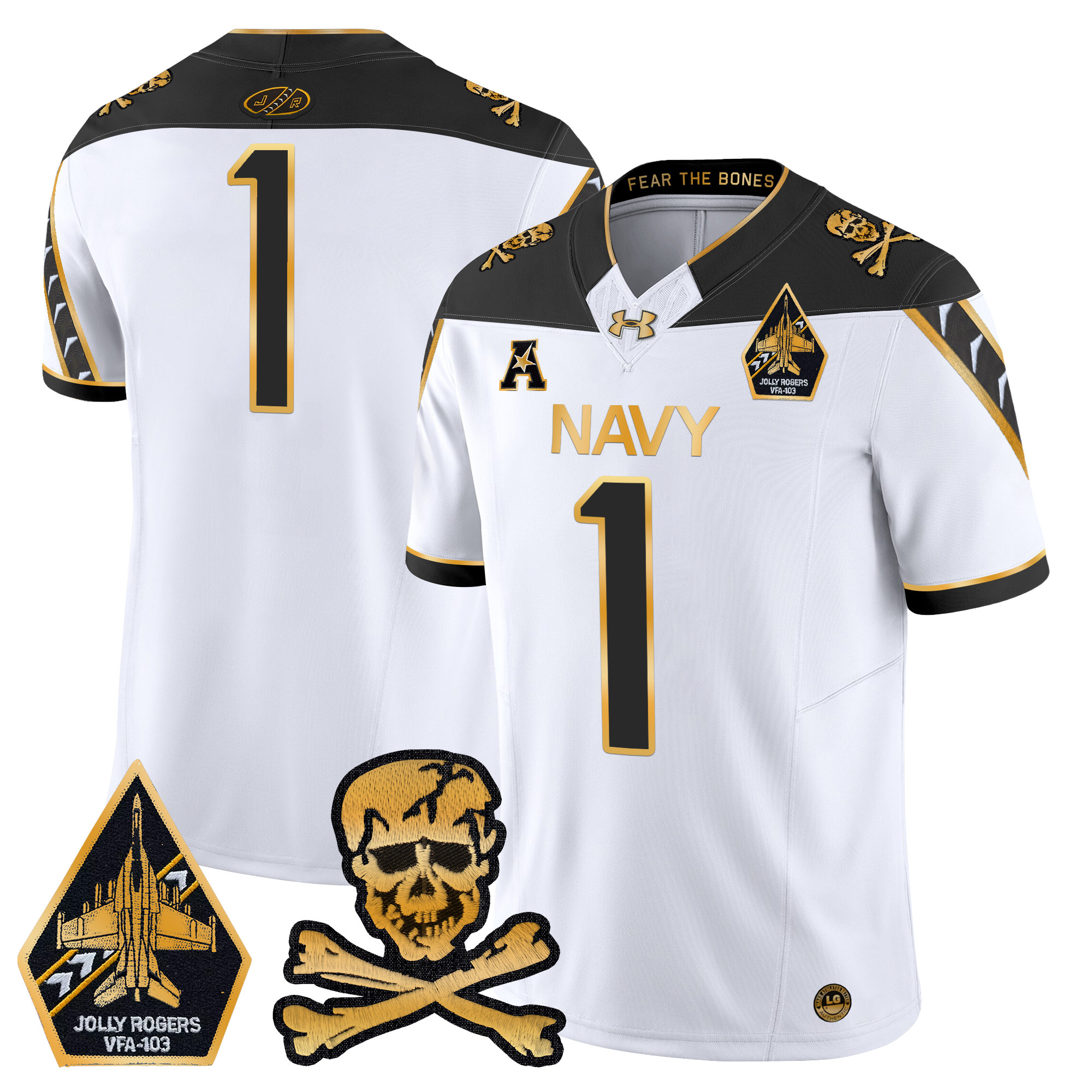 Men's Navy Midshipmen 2024 Gold Vapor Limited Jersey - All Stitched