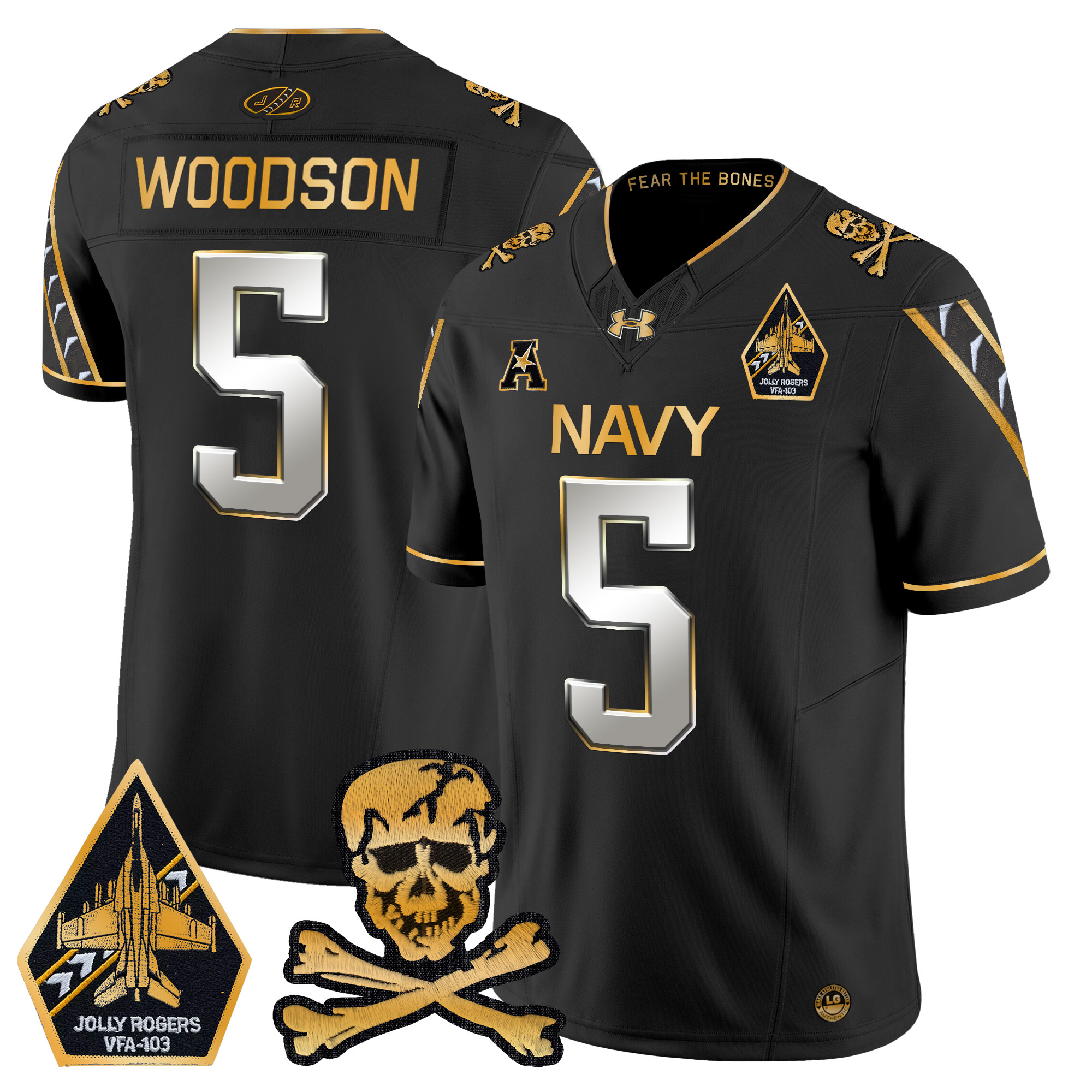 Men's Navy Midshipmen 2024 Gold Vapor Limited Jersey - All Stitched