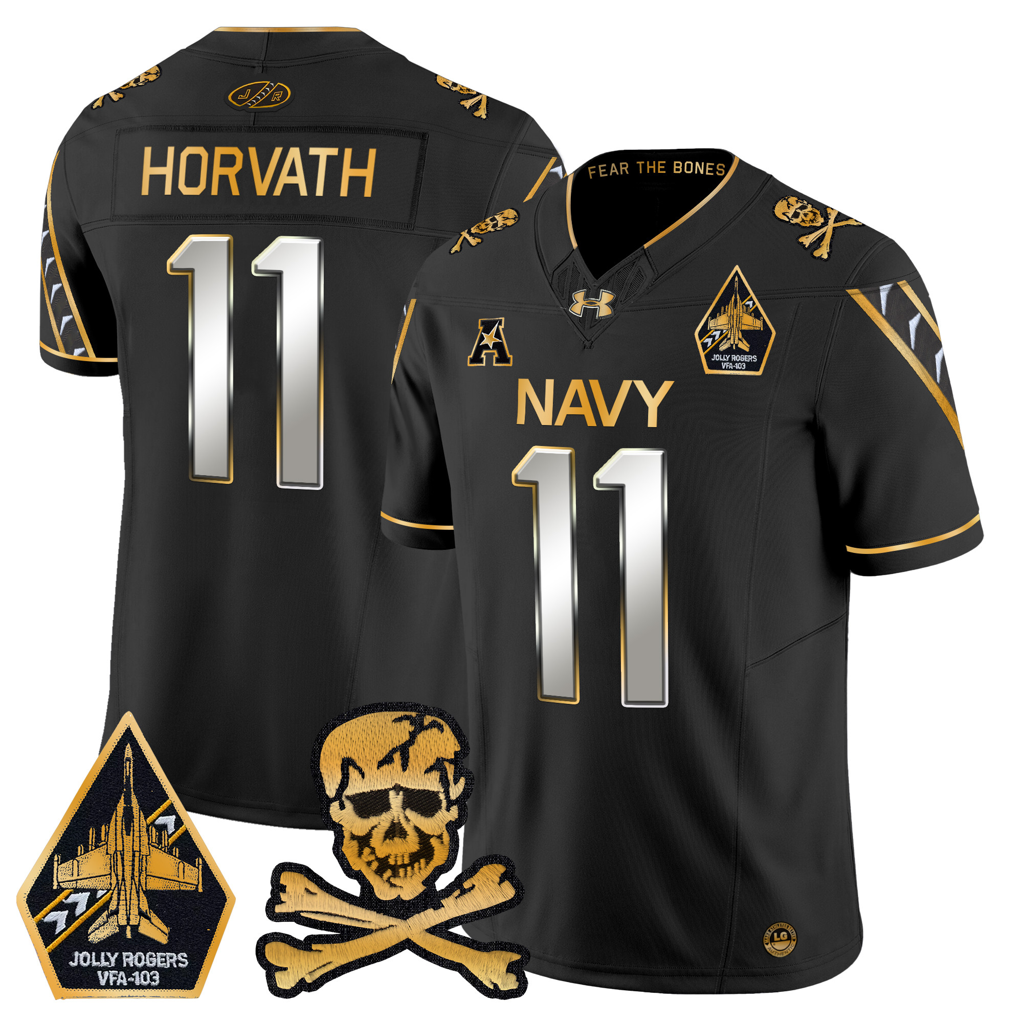 Men's Navy Midshipmen 2024 Gold Vapor Limited Jersey - All Stitched
