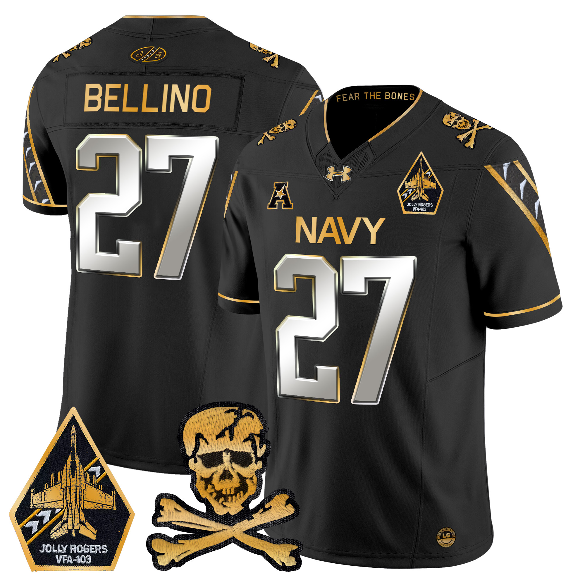 Men's Navy Midshipmen 2024 Gold Vapor Limited Jersey - All Stitched