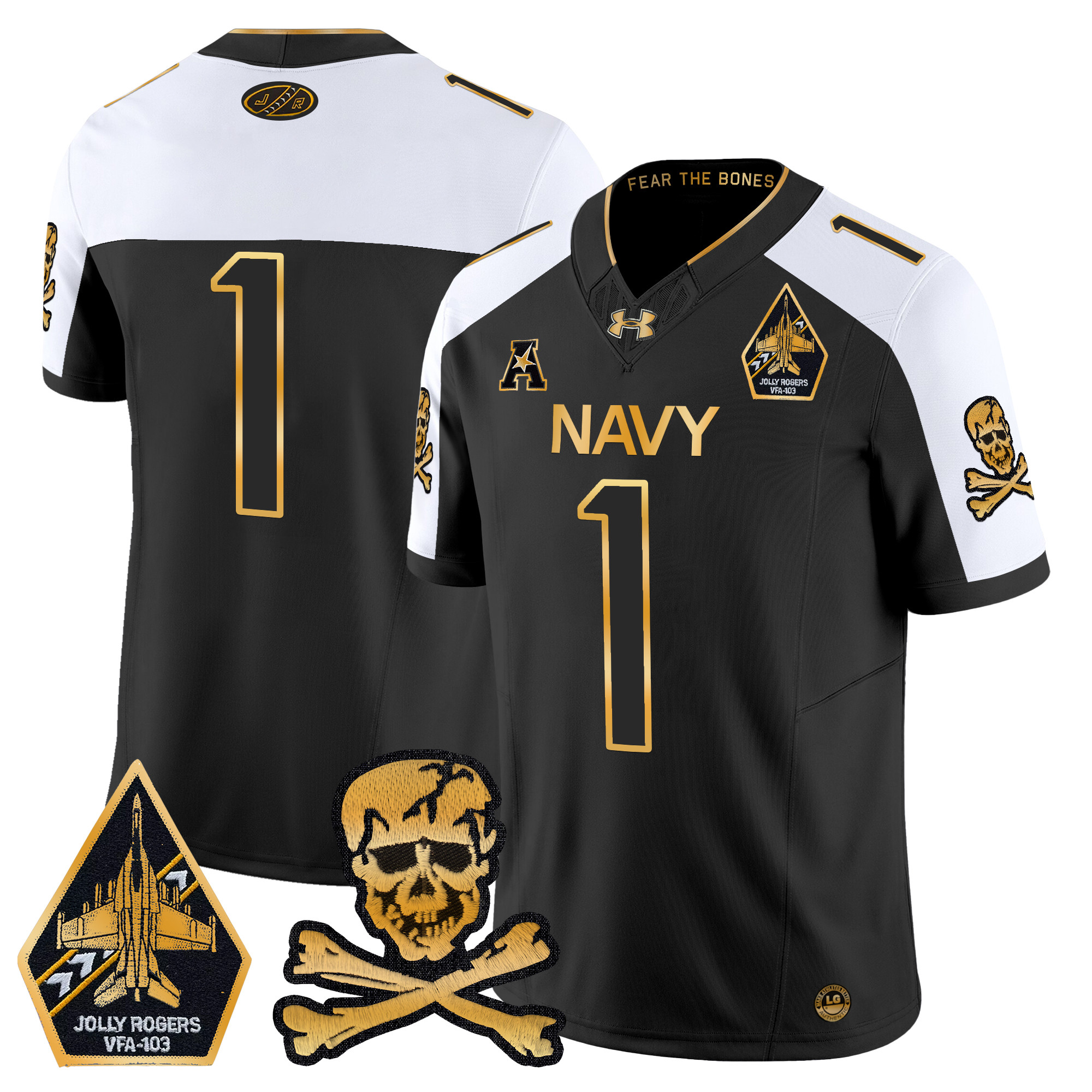 Men's Navy Midshipmen 2024 Gold Vapor Limited Jersey - All Stitched